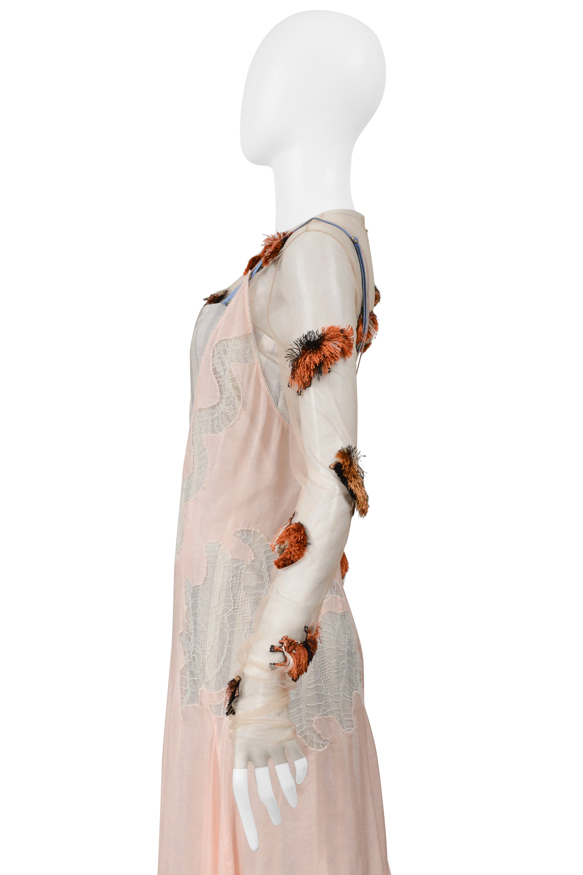 LANVIN THREE IN ONE DRESS WITH ANIMAL EMBROIDERY FW 2019