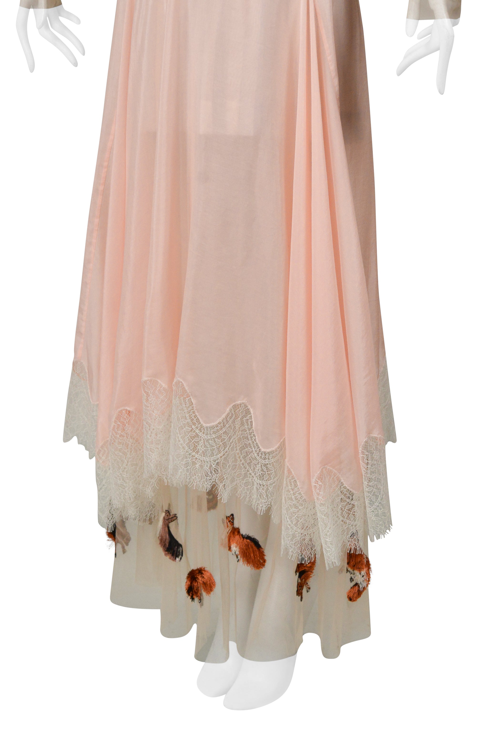 LANVIN THREE IN ONE DRESS WITH ANIMAL EMBROIDERY FW 2019