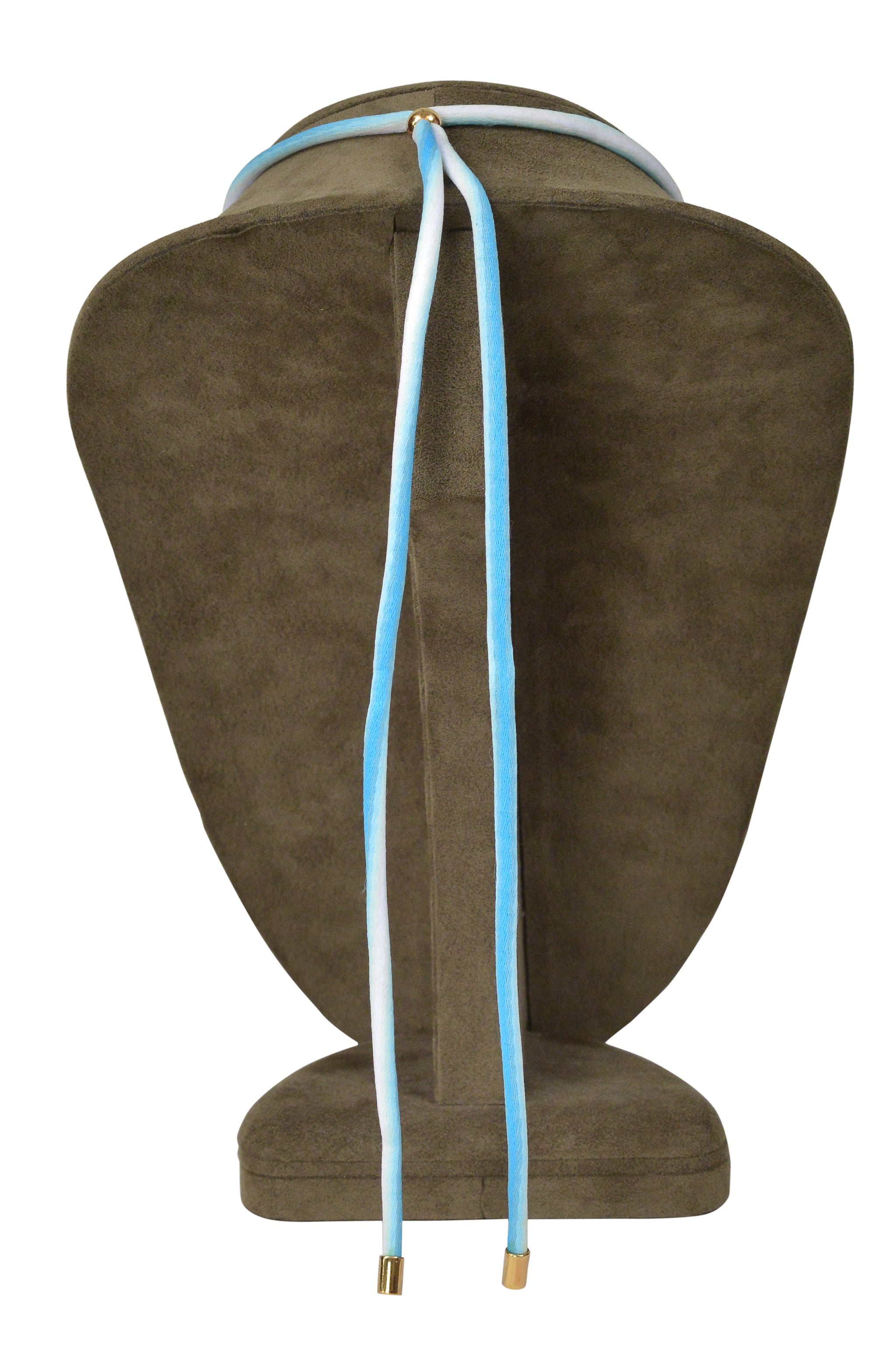 LANVIN GOLD MERMAID NECKLACE WITH BLUE CORD