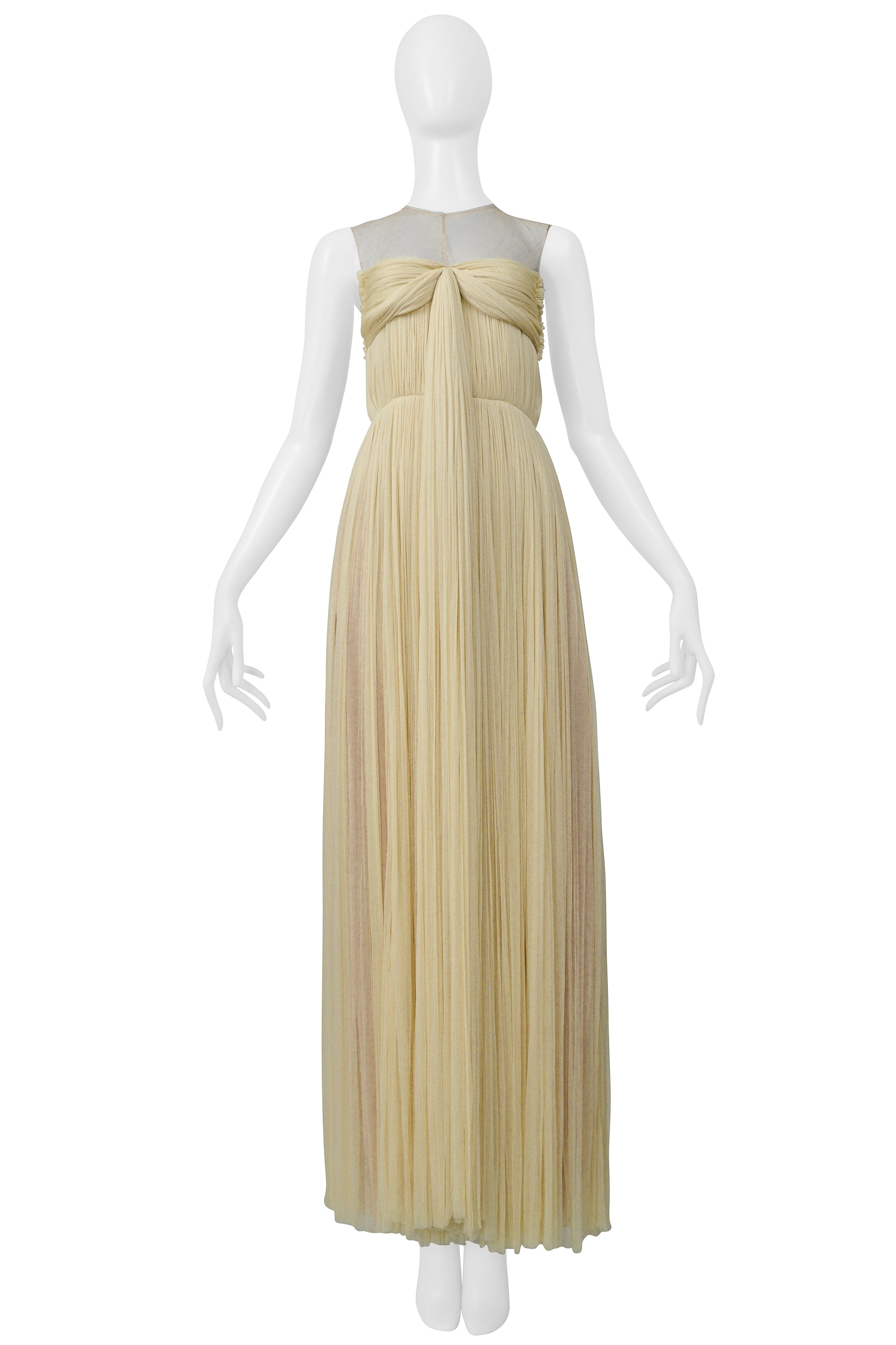 LANVIN PALE YELLOW EVENING GOWN 2023