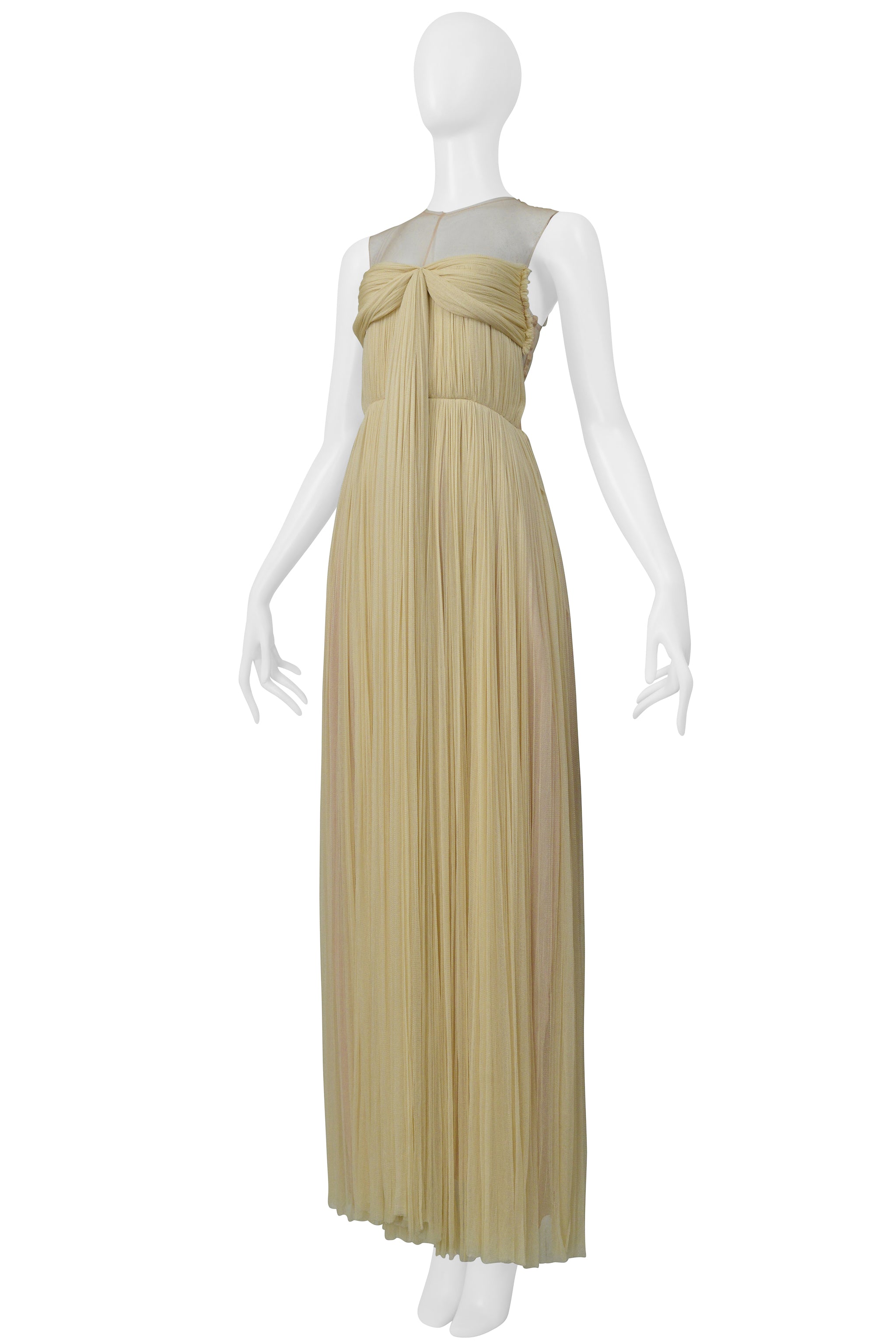 LANVIN PALE YELLOW EVENING GOWN 2023