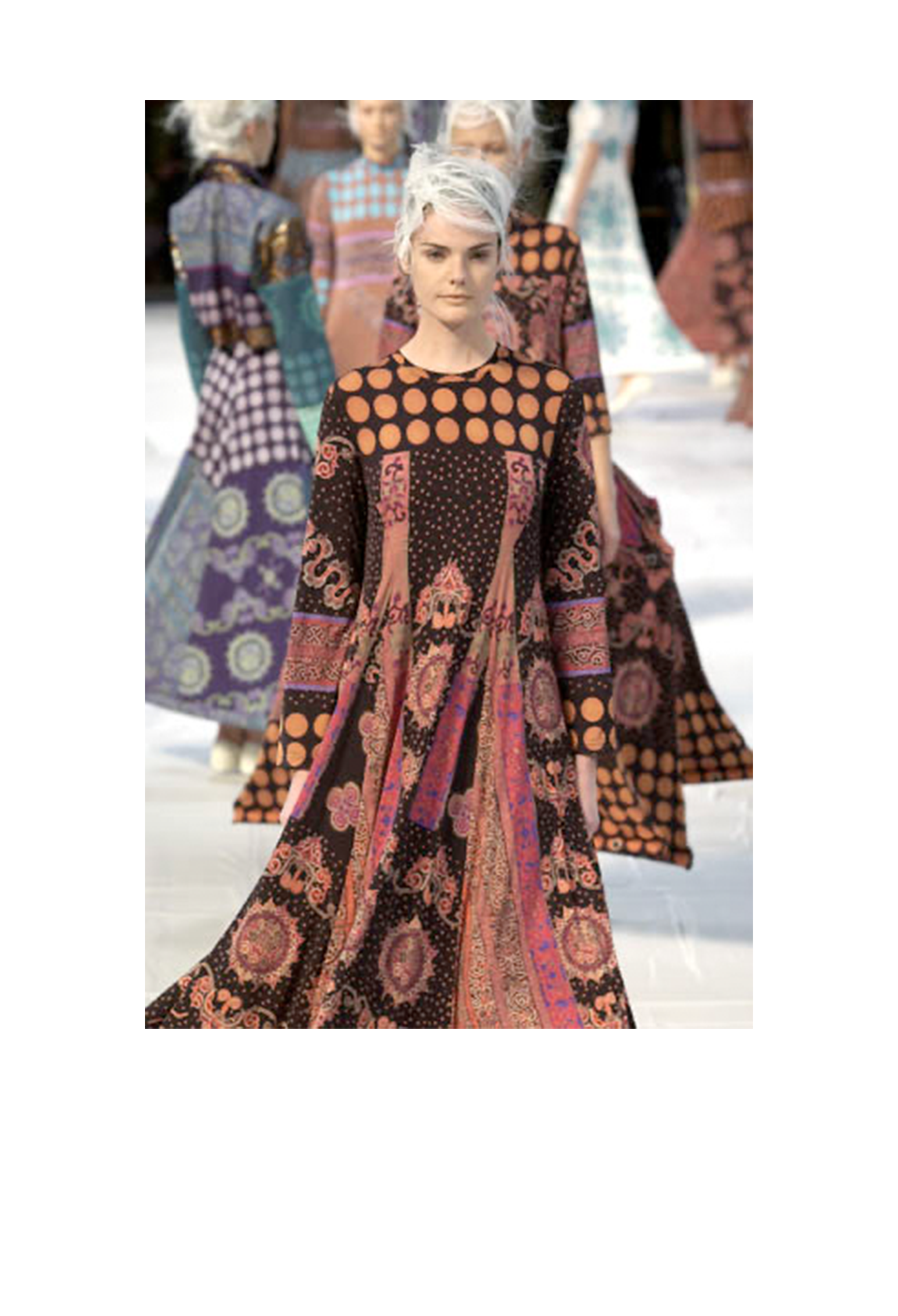 ISSEY MIYAKE PAISLEY PRINT DRESS WITH INFLATABLE HEM 2001