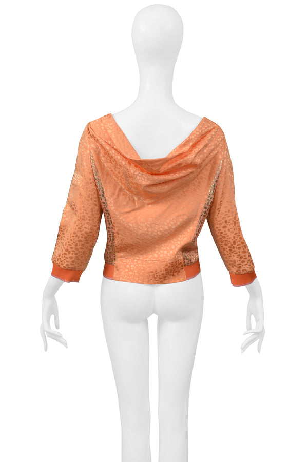 LOUIS VUITTON BY MARC JACOBS PEACH & GOLD CARDIGAN