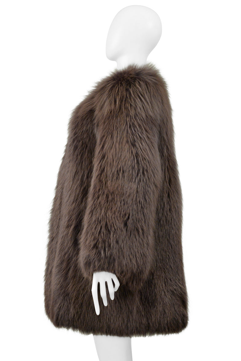 MARC JACOBS BROWN FUR CHUBBY COAT 2013