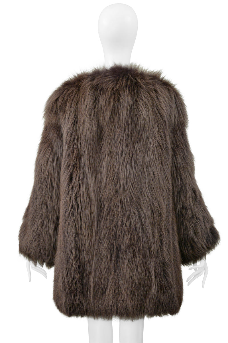 MARC JACOBS BROWN FUR CHUBBY COAT 2013