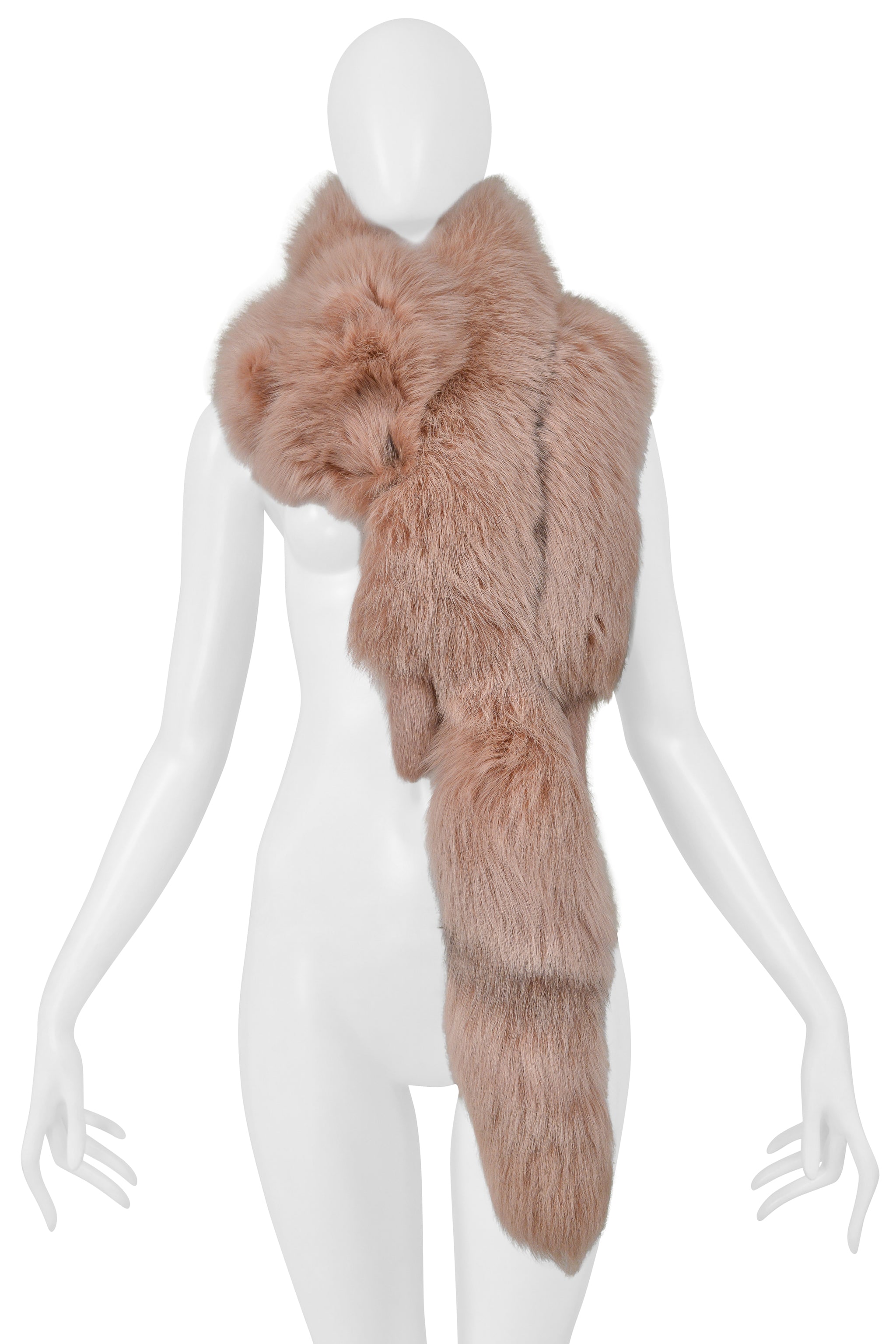 MARC JACOBS DUSTY PINK FUR STOLE 2013