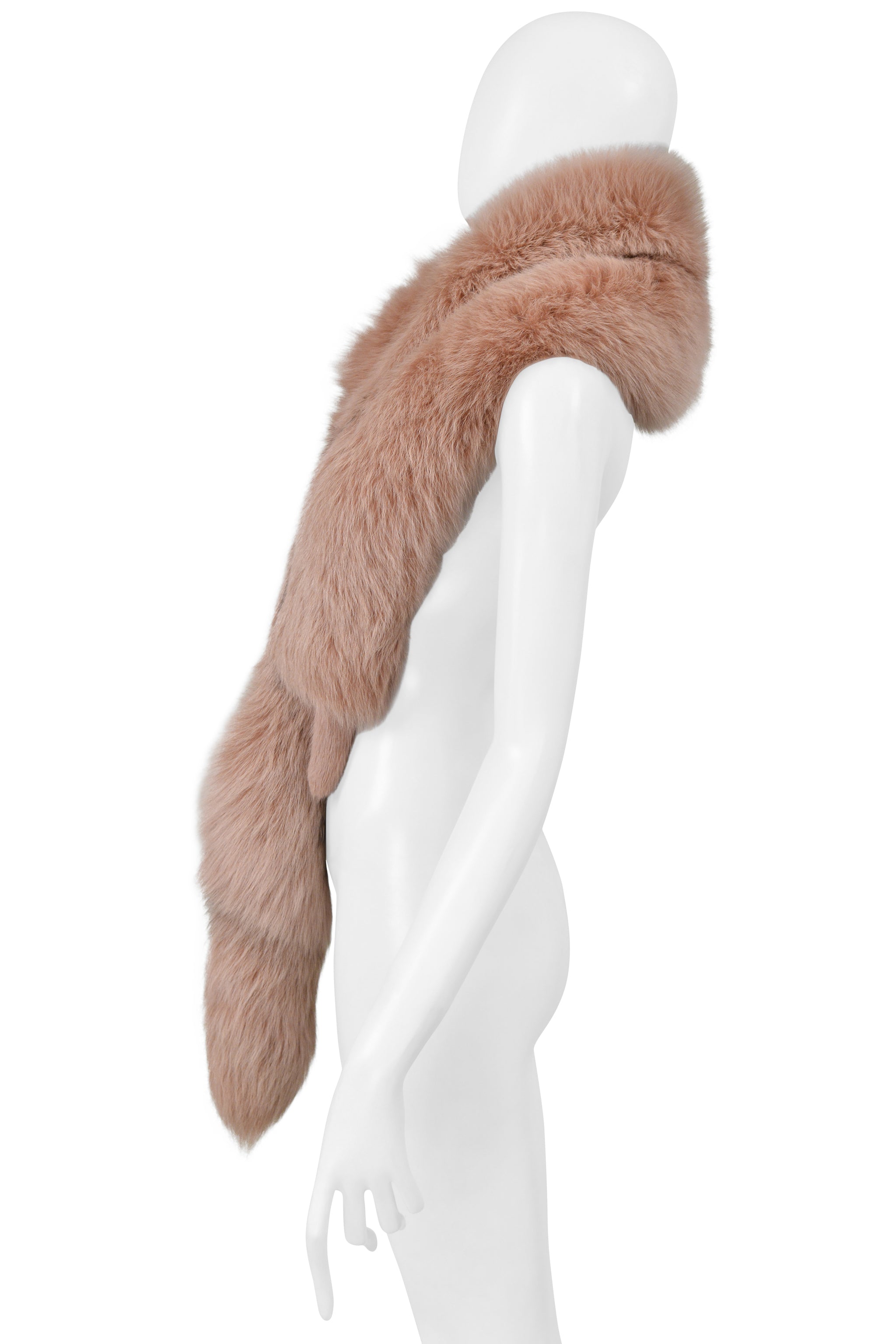 MARC JACOBS DUSTY PINK FUR STOLE 2013