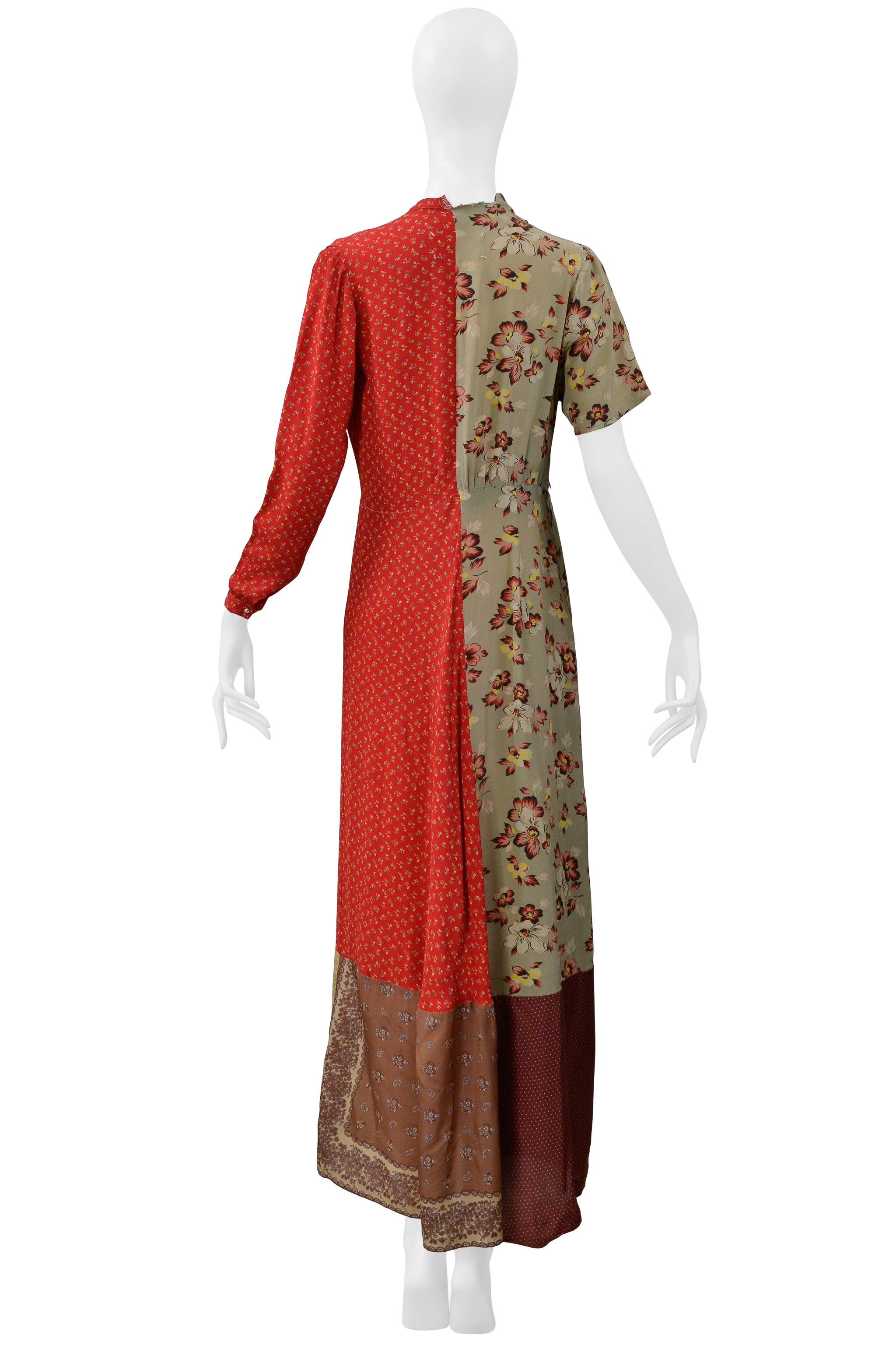 MAISON MARTIN MARGIELA ARTISANAL RECONSTRUCTED FLORAL VINTAGE DRESS 1993-94