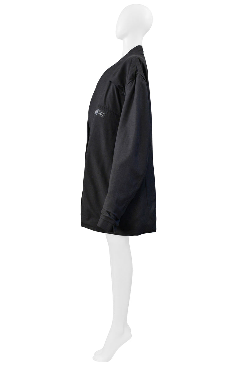 MAISON MARTIN MARGIELA OVERSIZED GREY BLUE SUITING JACKET AW 2000