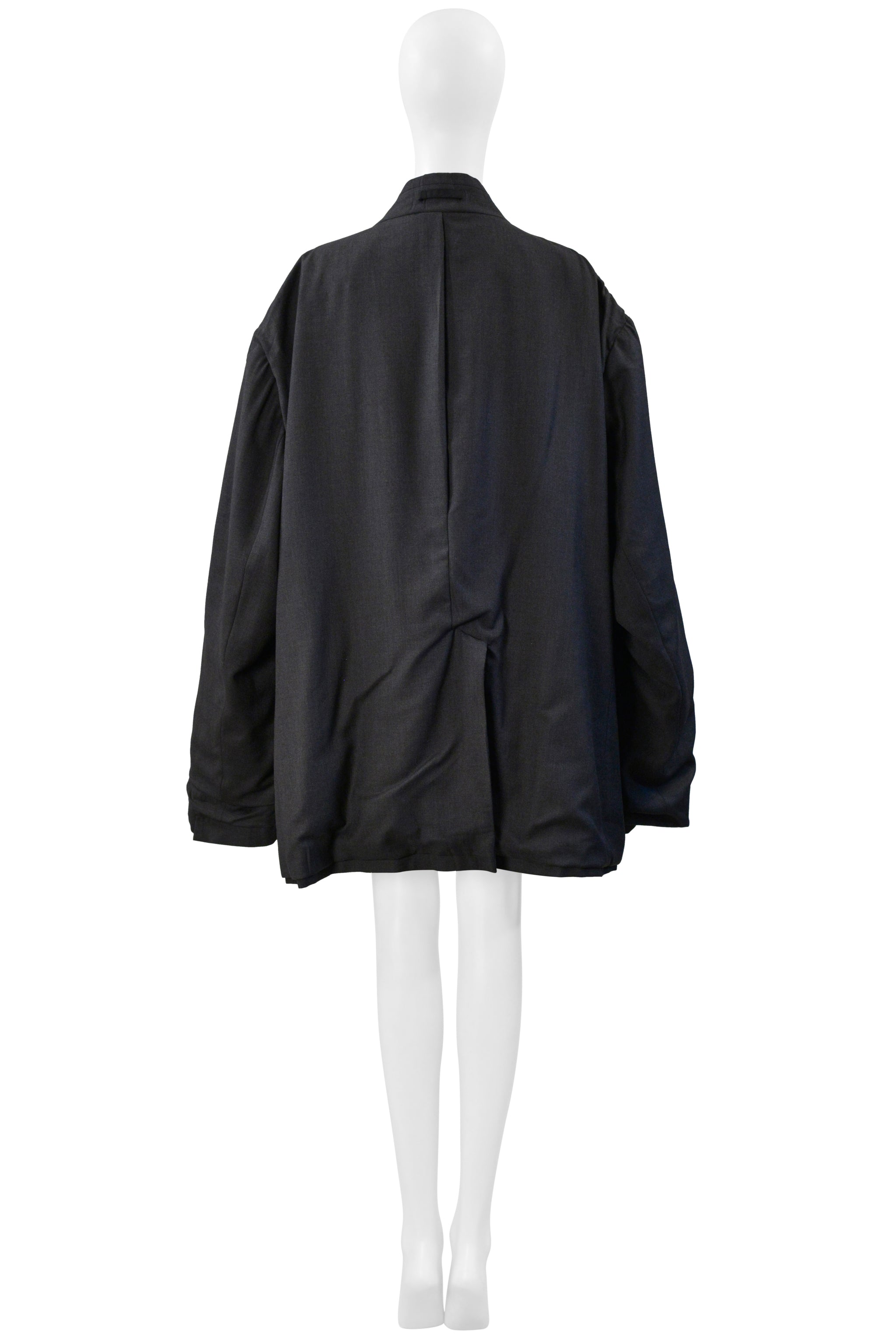 MAISON MARTIN MARGIELA OVERSIZED GREY BLUE SUITING JACKET AW 2000
