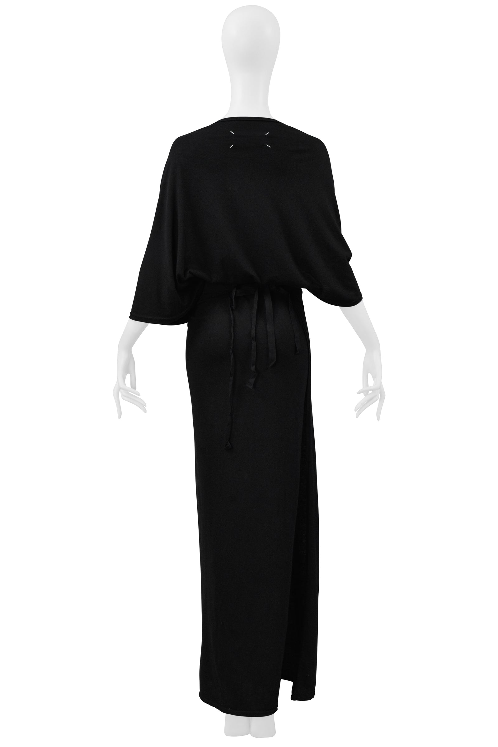 Maison Martin Margiela ワンピース2014AW MAISON MARTIN MARGIELA BLACK KNIT WRAP DRESS WITH POCKET 1999