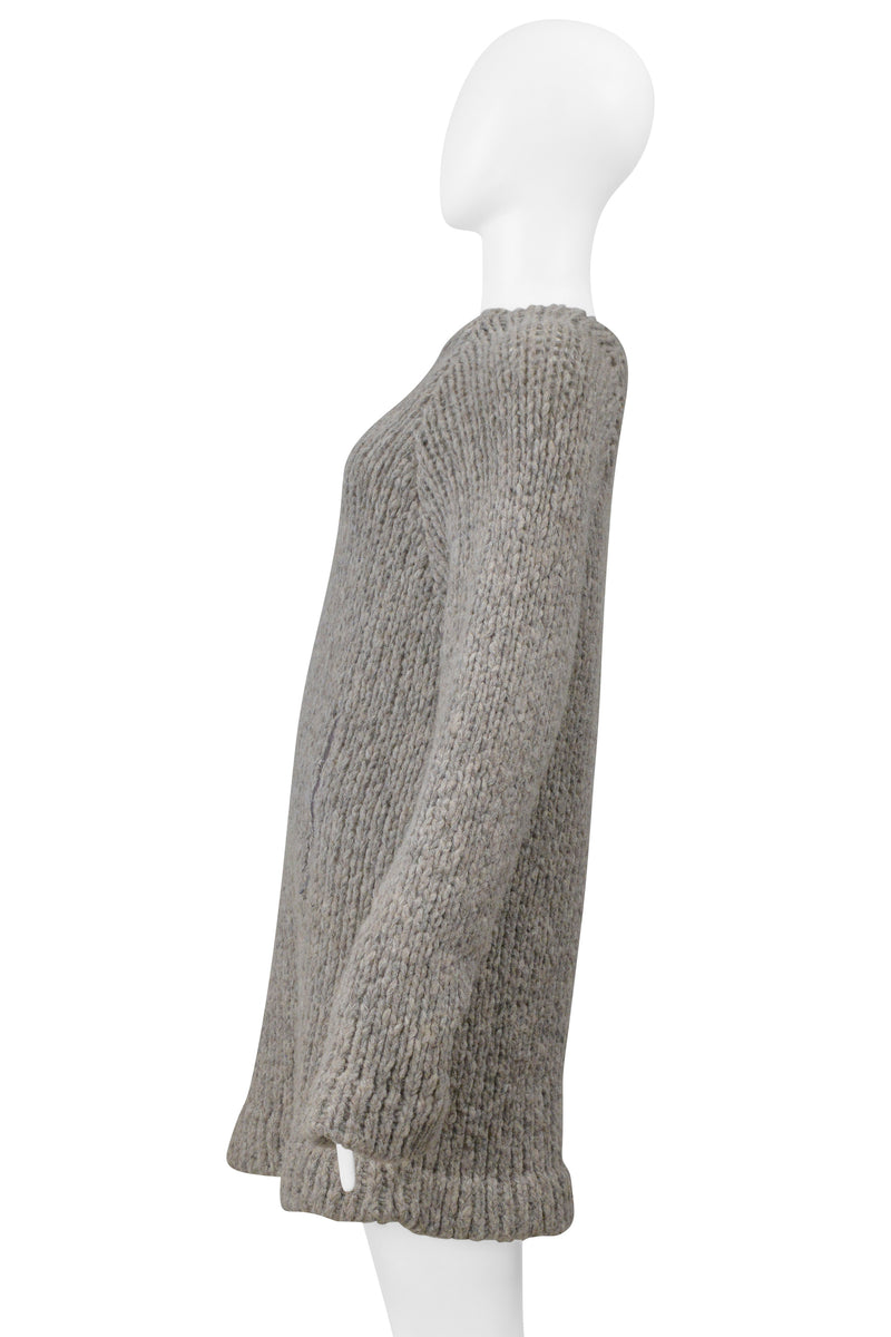 MAISON MARTIN MARGIELA MELANGE SWEATER WITH VERTICAL ZIPPERS AT WAIST 1997