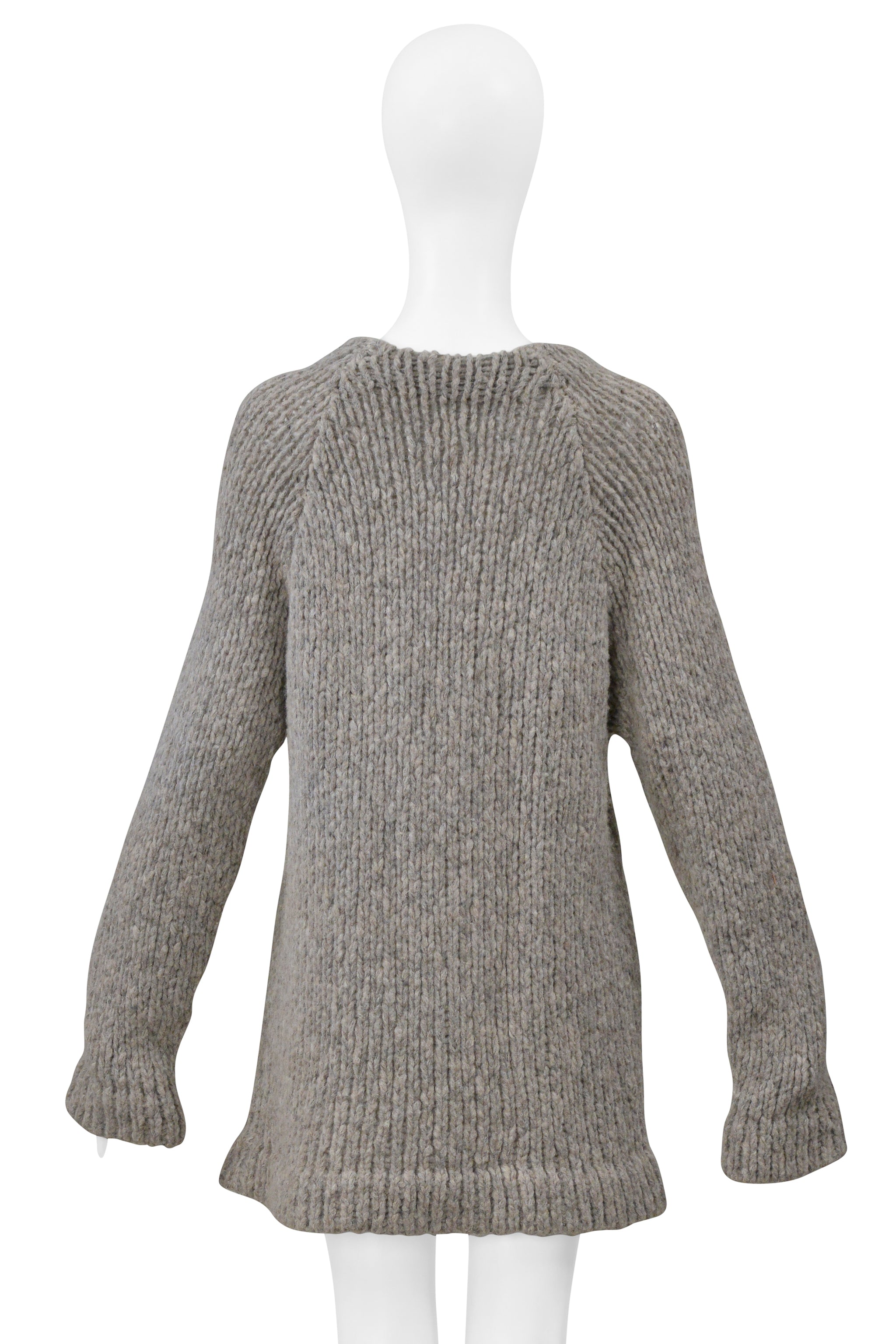 MAISON MARTIN MARGIELA MELANGE SWEATER WITH VERTICAL ZIPPERS AT WAIST 1997