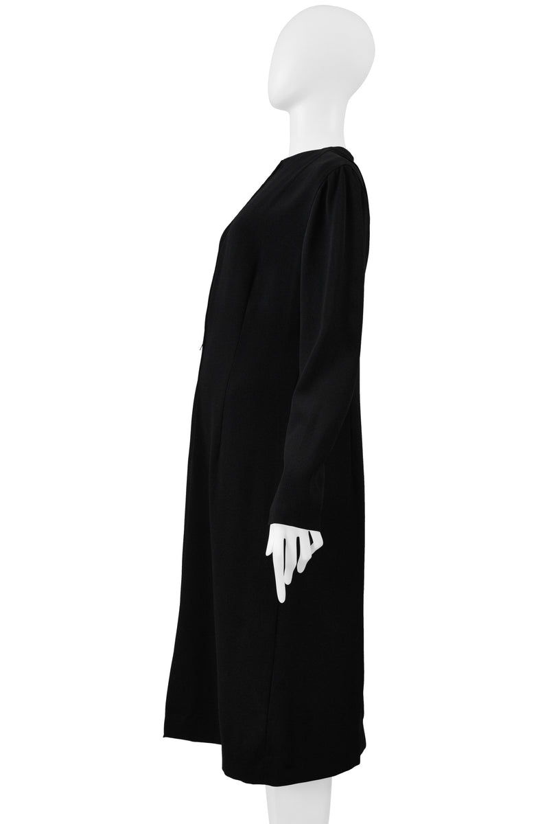 MAISON MARTIN MARGIELA BLACK TWO WAY MIRROR DRESS WITH ZIPPERS 2001