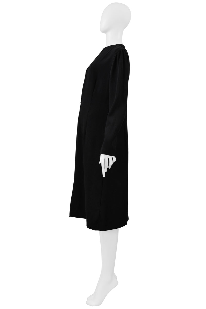 MAISON MARTIN MARGIELA BLACK TWO WAY MIRROR DRESS WITH ZIPPERS 2001