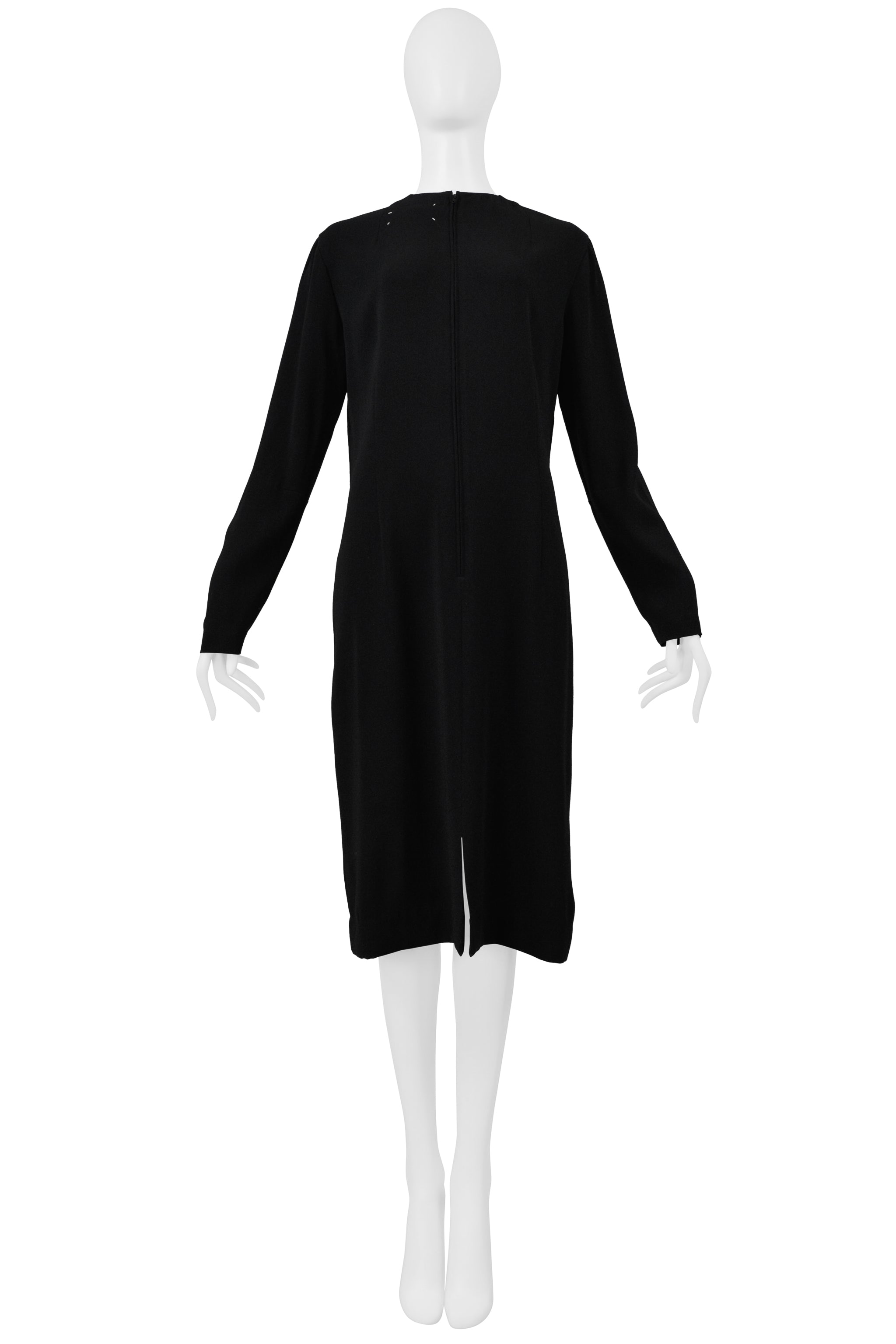 MAISON MARTIN MARGIELA BLACK TWO WAY MIRROR DRESS WITH ZIPPERS 2001