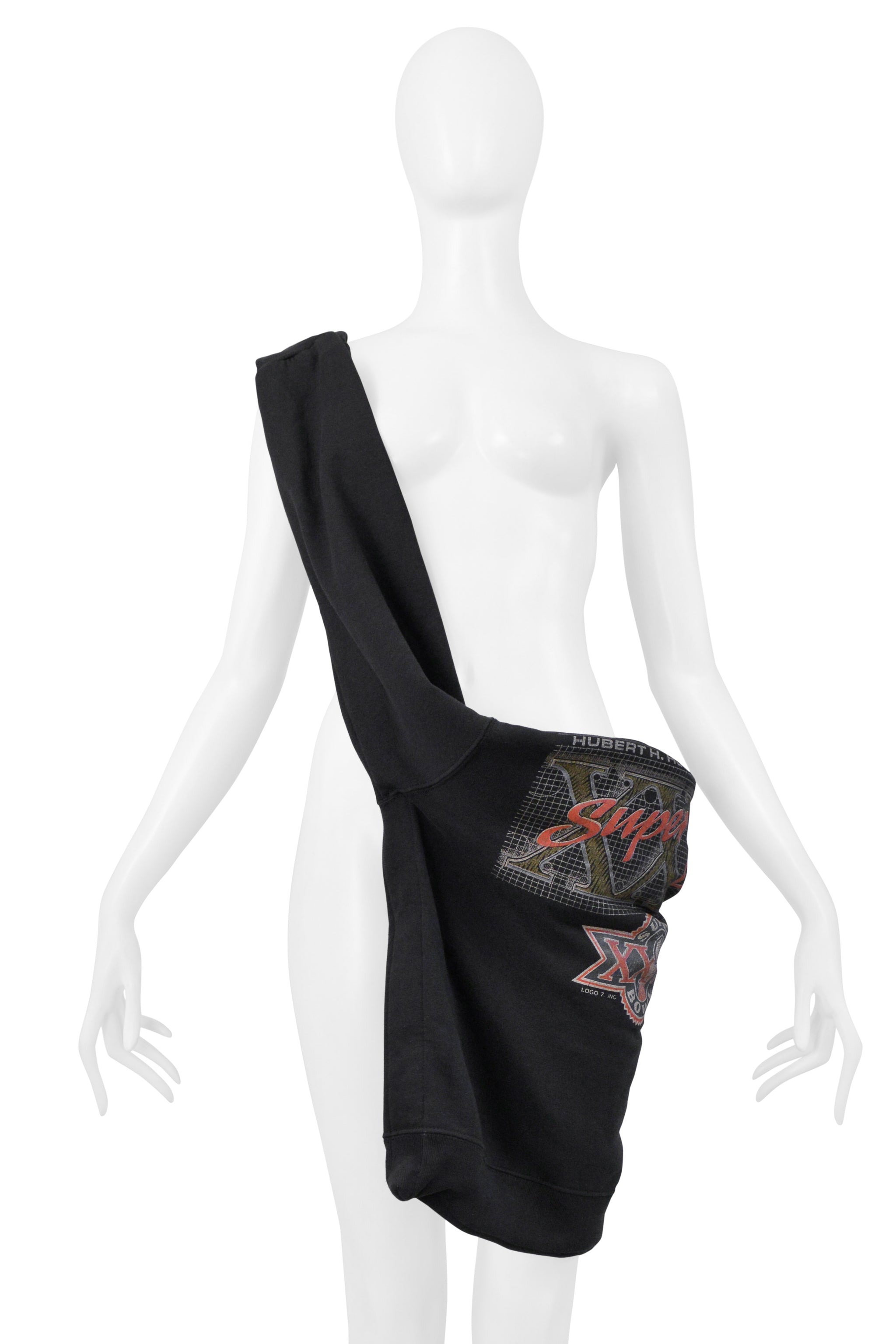 MAISON MARTIN MARGIELA ARTISANAL "SUPER BOWL" VINTAGE SWEATSHIRT BAG SS 2001