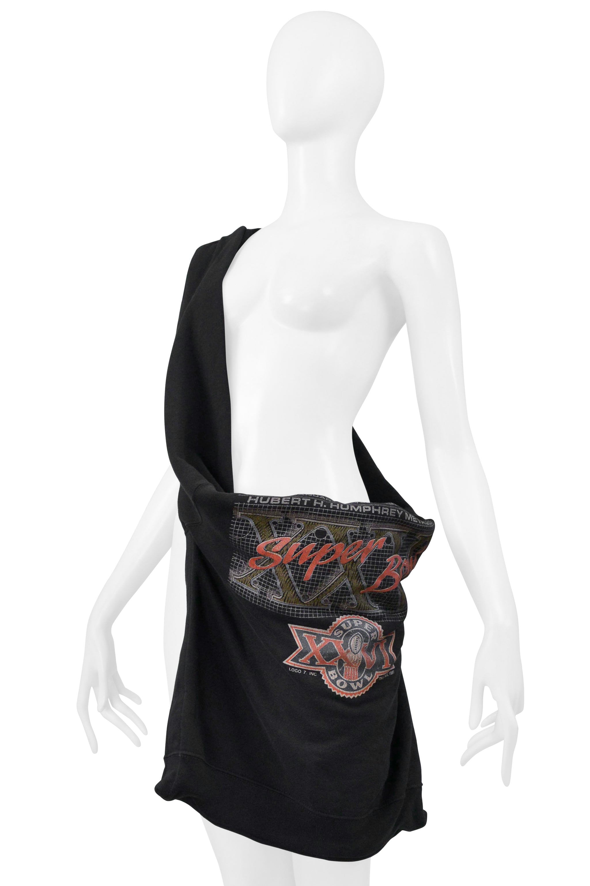 MAISON MARTIN MARGIELA ARTISANAL "SUPER BOWL" VINTAGE SWEATSHIRT BAG SS 2001