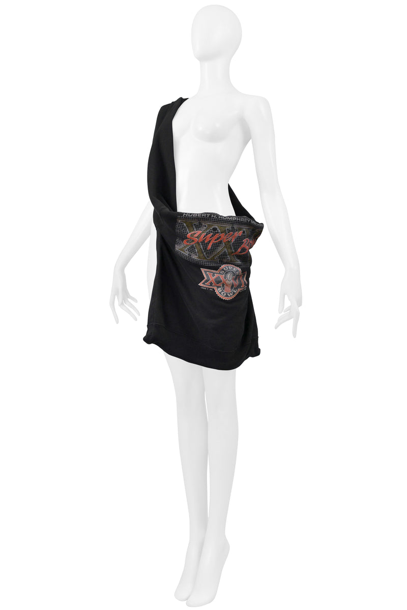 MAISON MARTIN MARGIELA ARTISANAL "SUPER BOWL" VINTAGE SWEATSHIRT BAG SS 2001