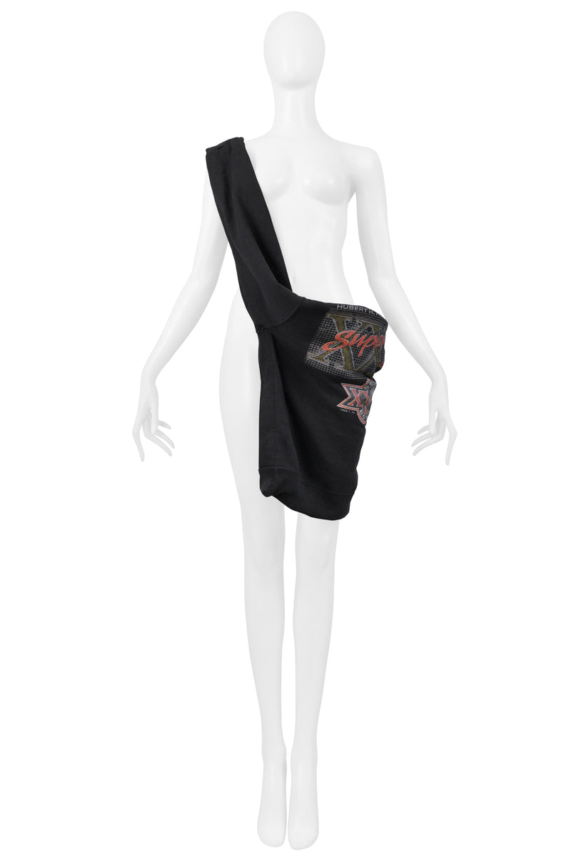 MAISON MARTIN MARGIELA ARTISANAL "SUPER BOWL" VINTAGE SWEATSHIRT BAG SS 2001