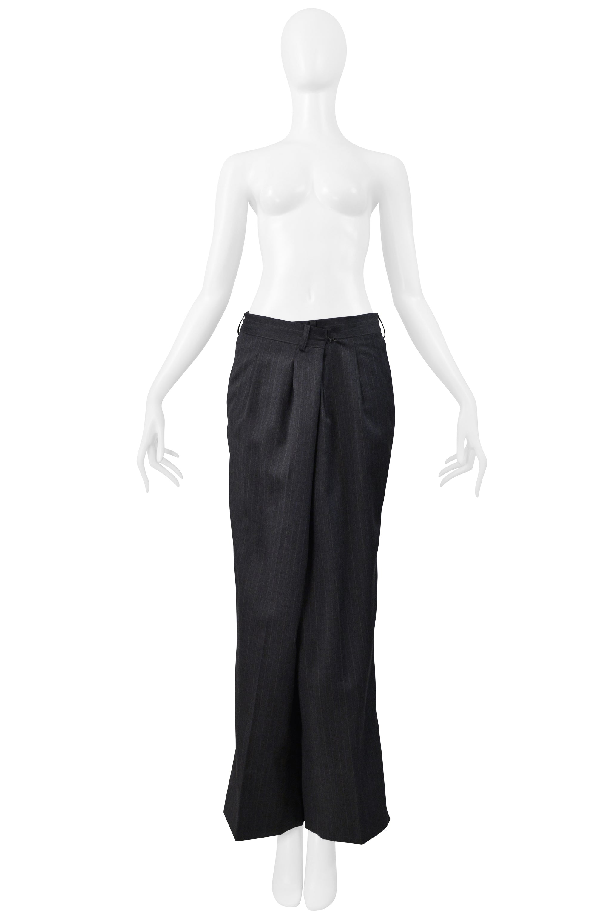 MAISON MARTIN MARGIELA GREY FOLD OVER TROUSER PANTS 2000