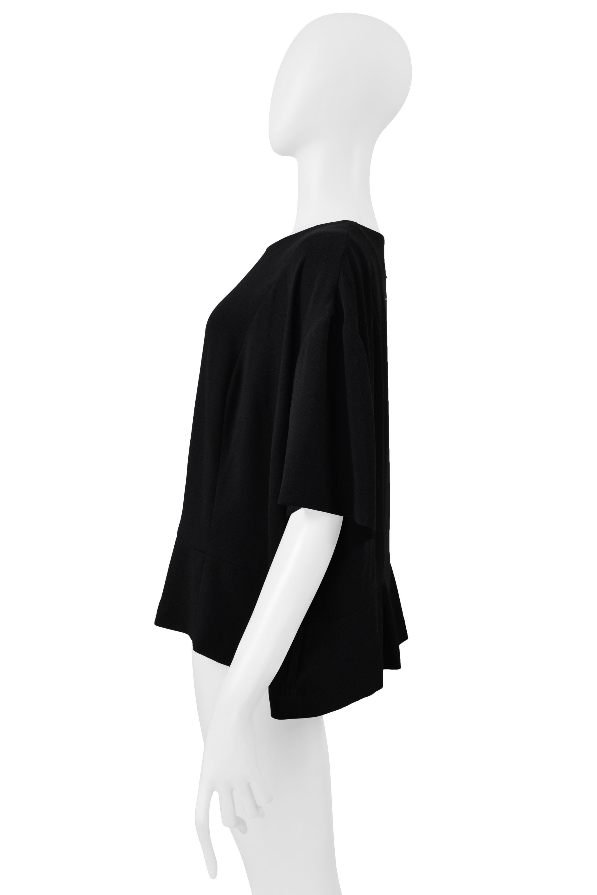 MAISON MARTIN MARGIELA BLACK SHORT SLEEVED TOP 2002