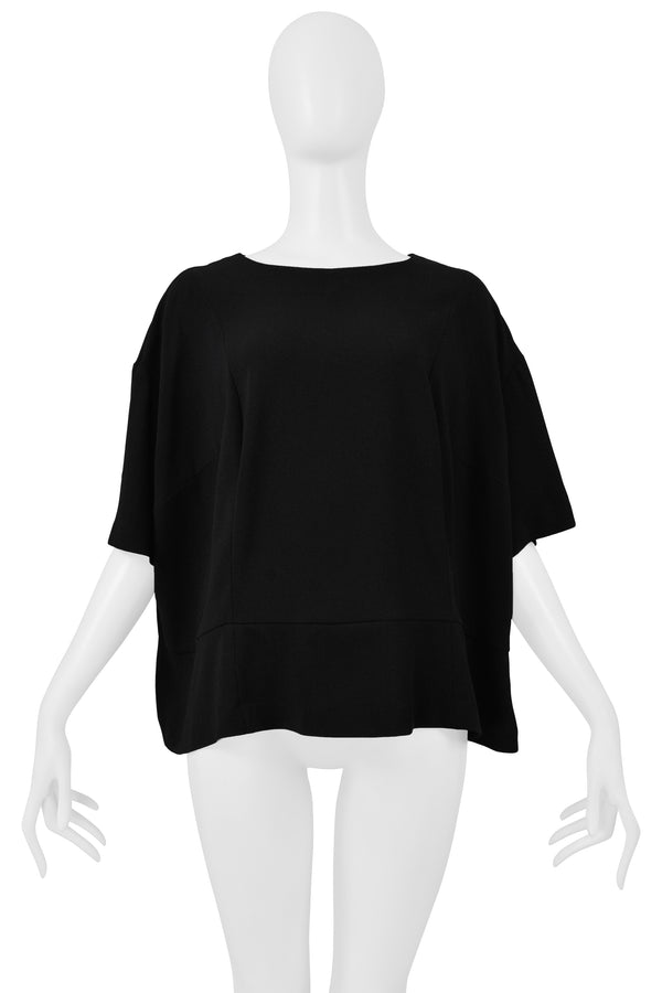 MAISON MARTIN MARGIELA BLACK SHORT SLEEVED TOP 2002
