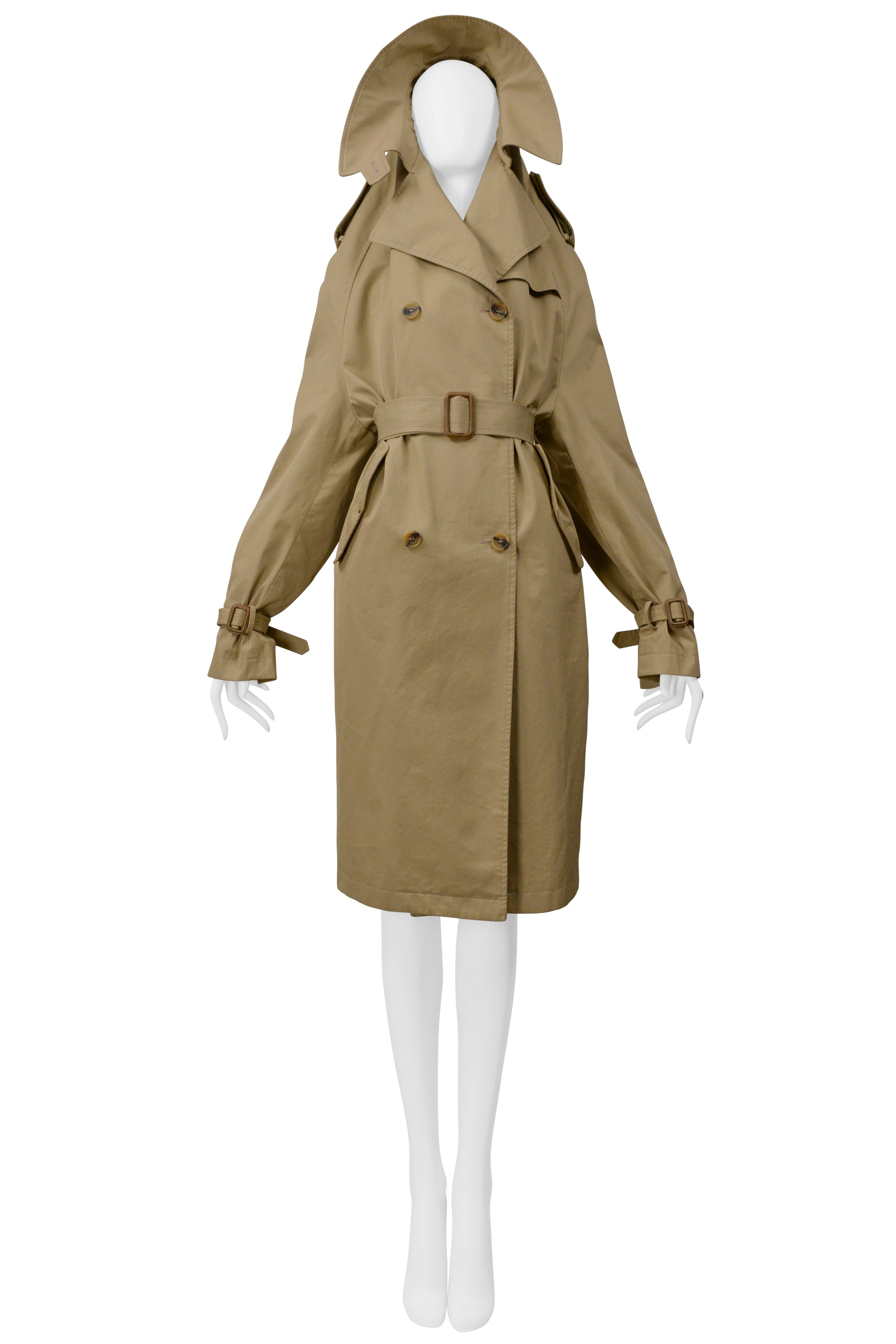 MAISON MARTIN MARGIELA ICONIC KHAKI OVERHEAD TRENCH COAT 2005