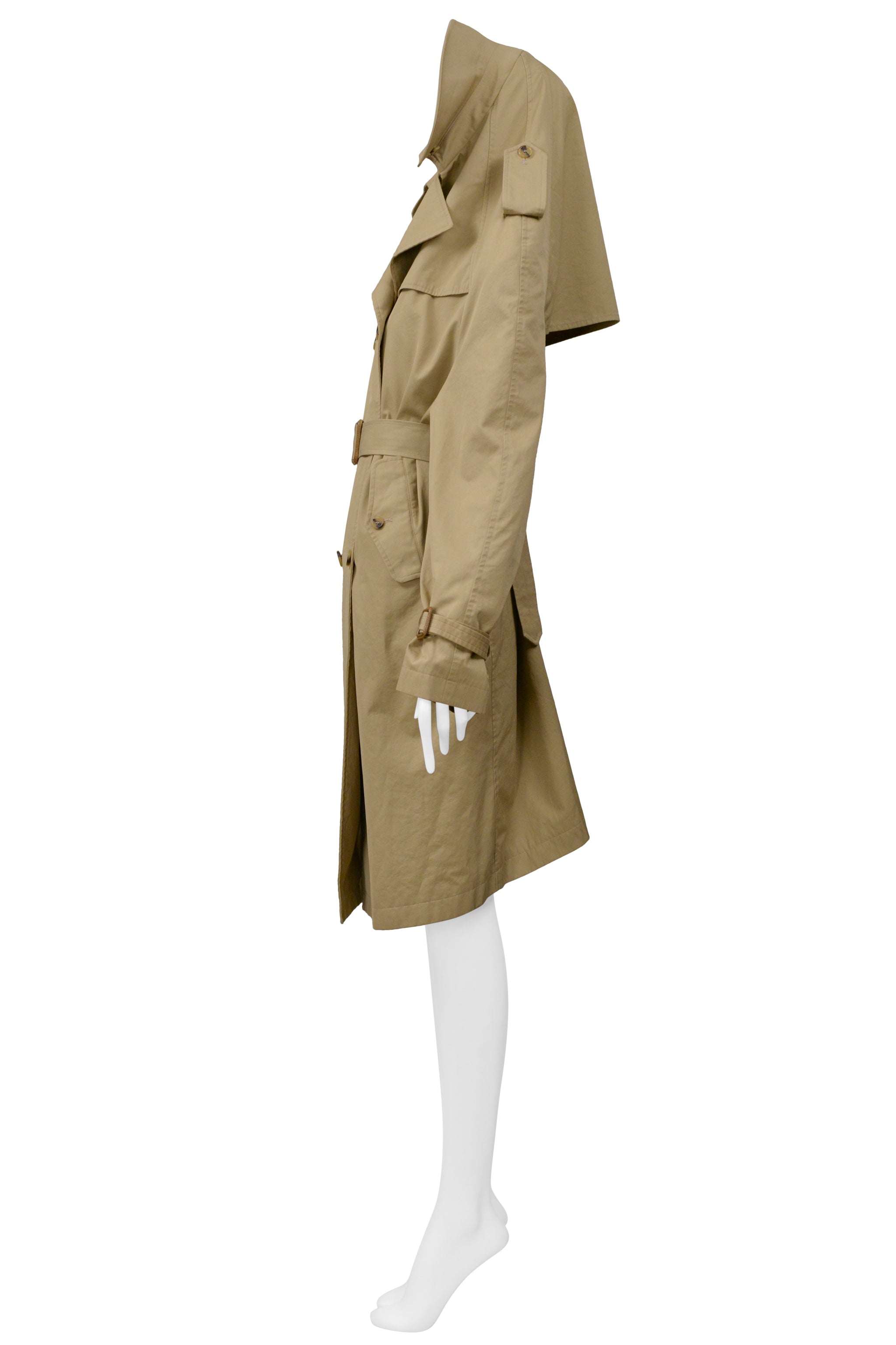 MAISON MARTIN MARGIELA ICONIC KHAKI OVERHEAD TRENCH COAT 2005