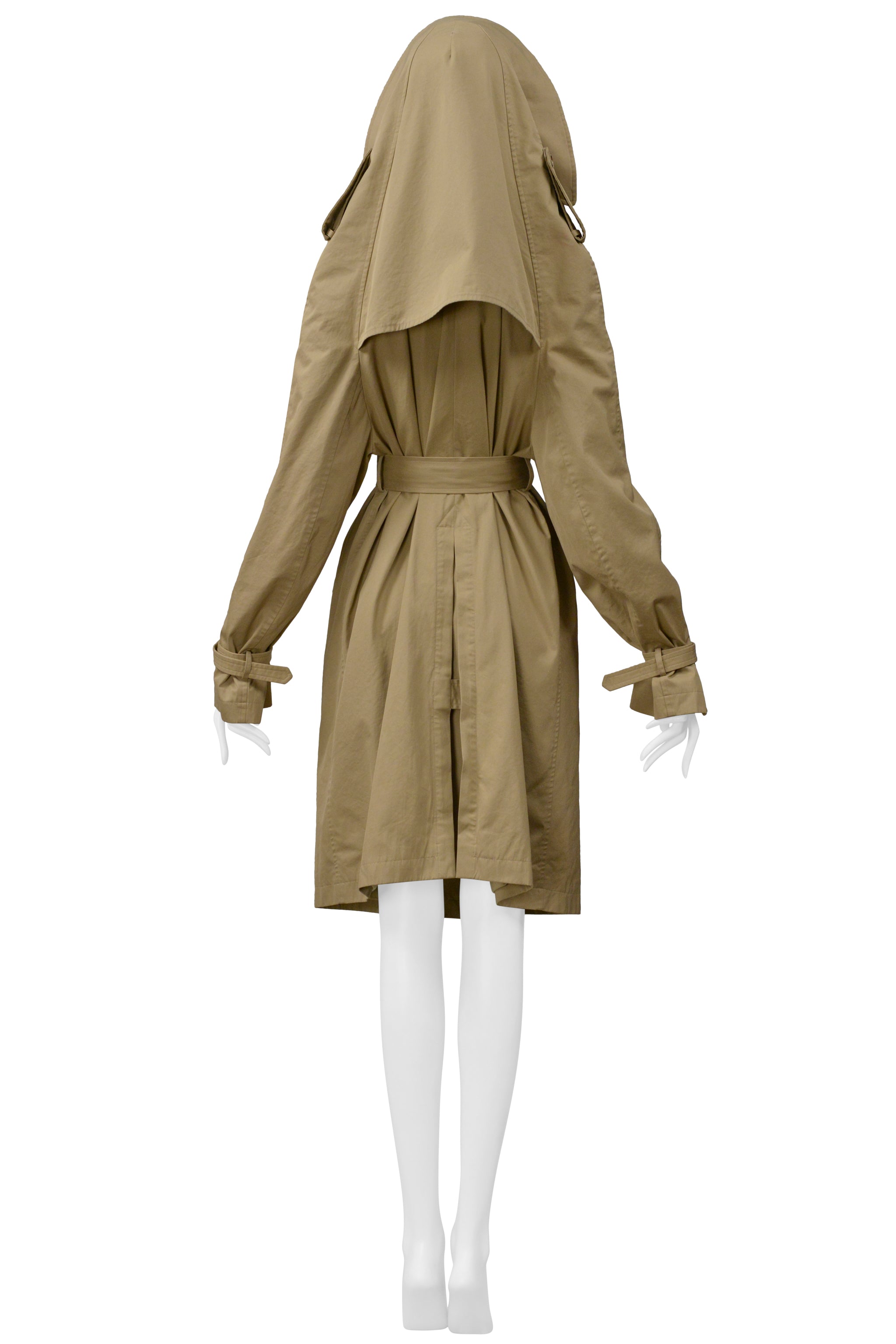 MAISON MARTIN MARGIELA ICONIC KHAKI OVERHEAD TRENCH COAT 2005