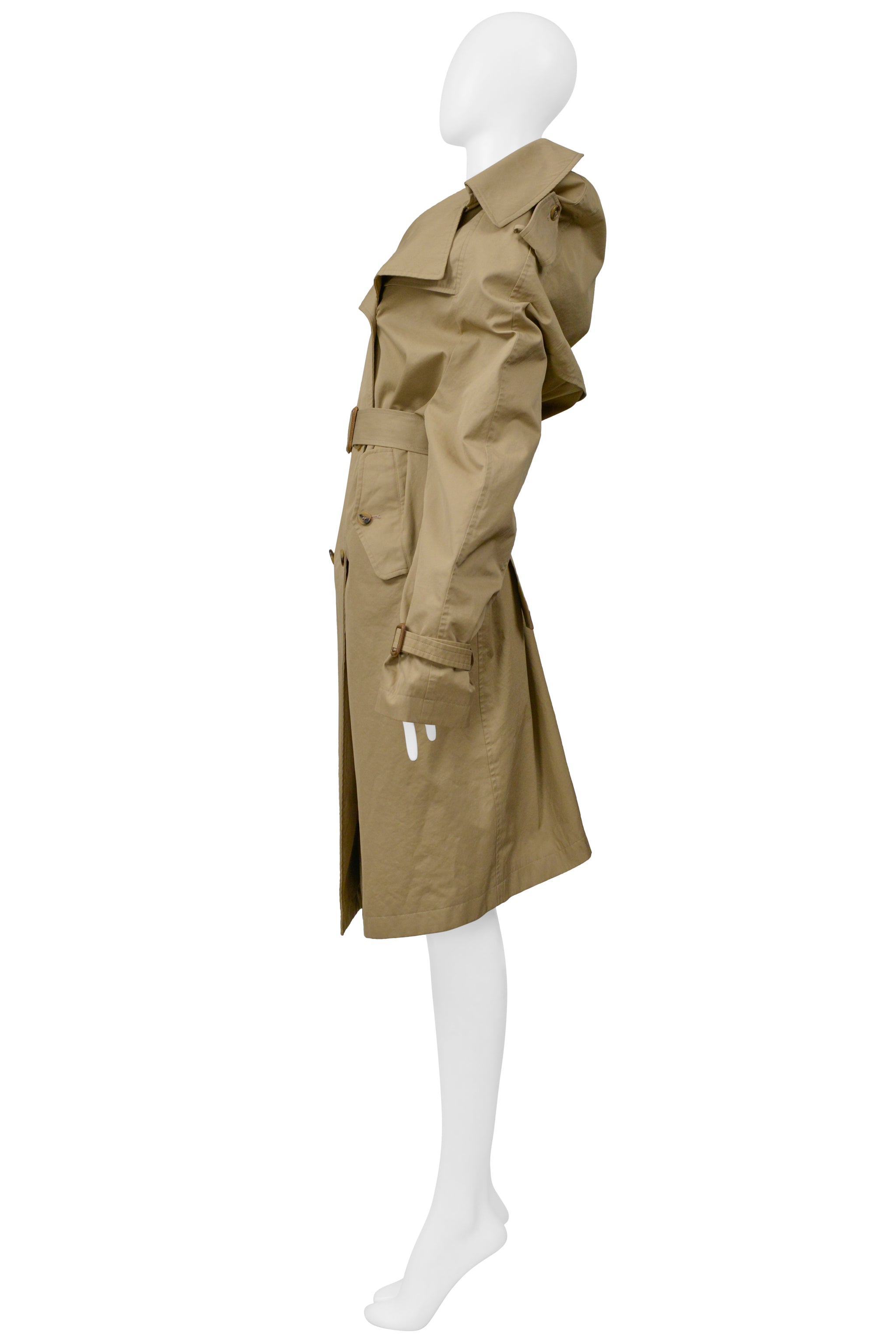 MAISON MARTIN MARGIELA ICONIC KHAKI OVERHEAD TRENCH COAT 2005