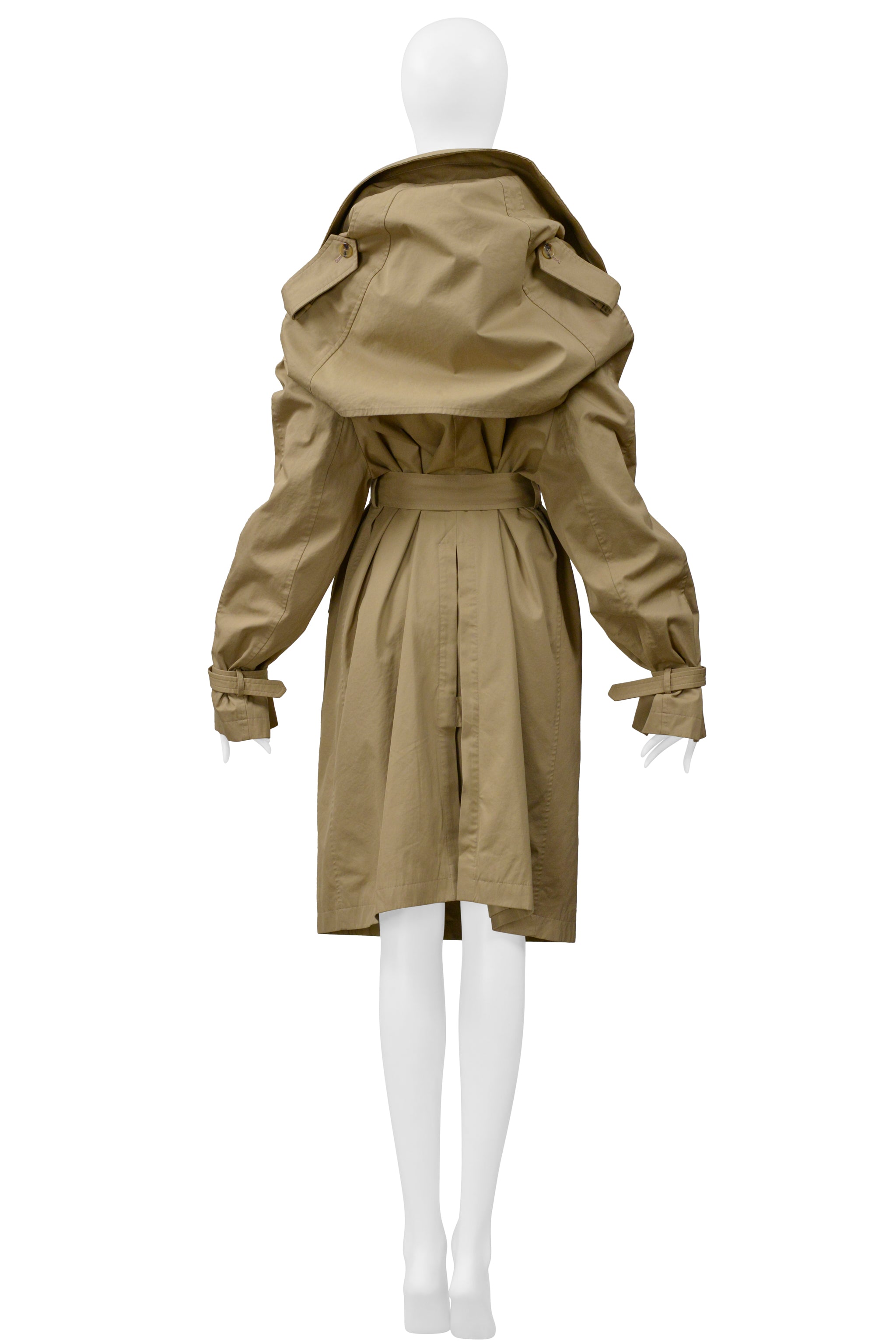 MAISON MARTIN MARGIELA ICONIC KHAKI OVERHEAD TRENCH COAT 2005