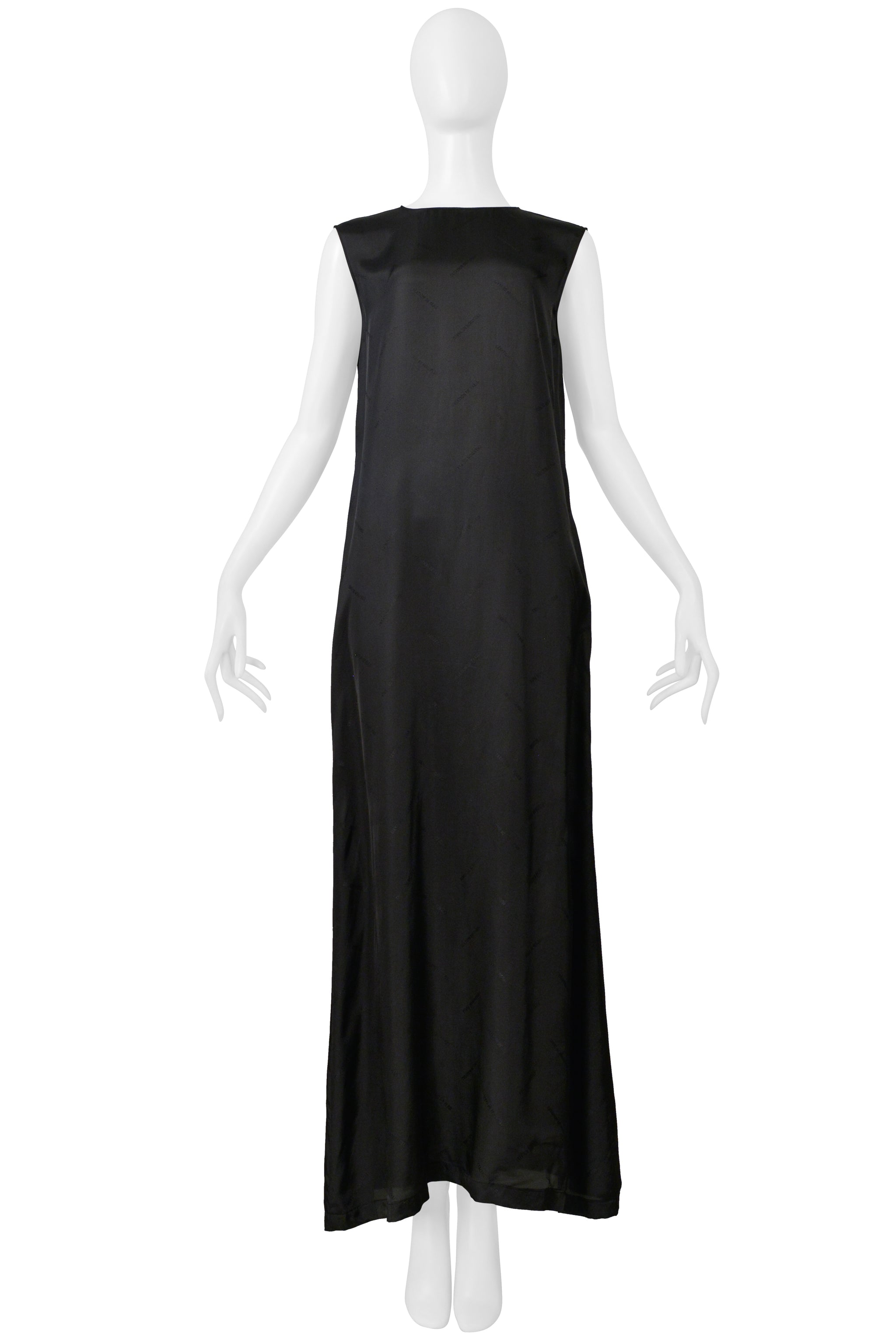 MAISON MARTIN MARGIELA BLACK SLEEVELESS DRESS IN BEMBERG LINING CIR. 2000