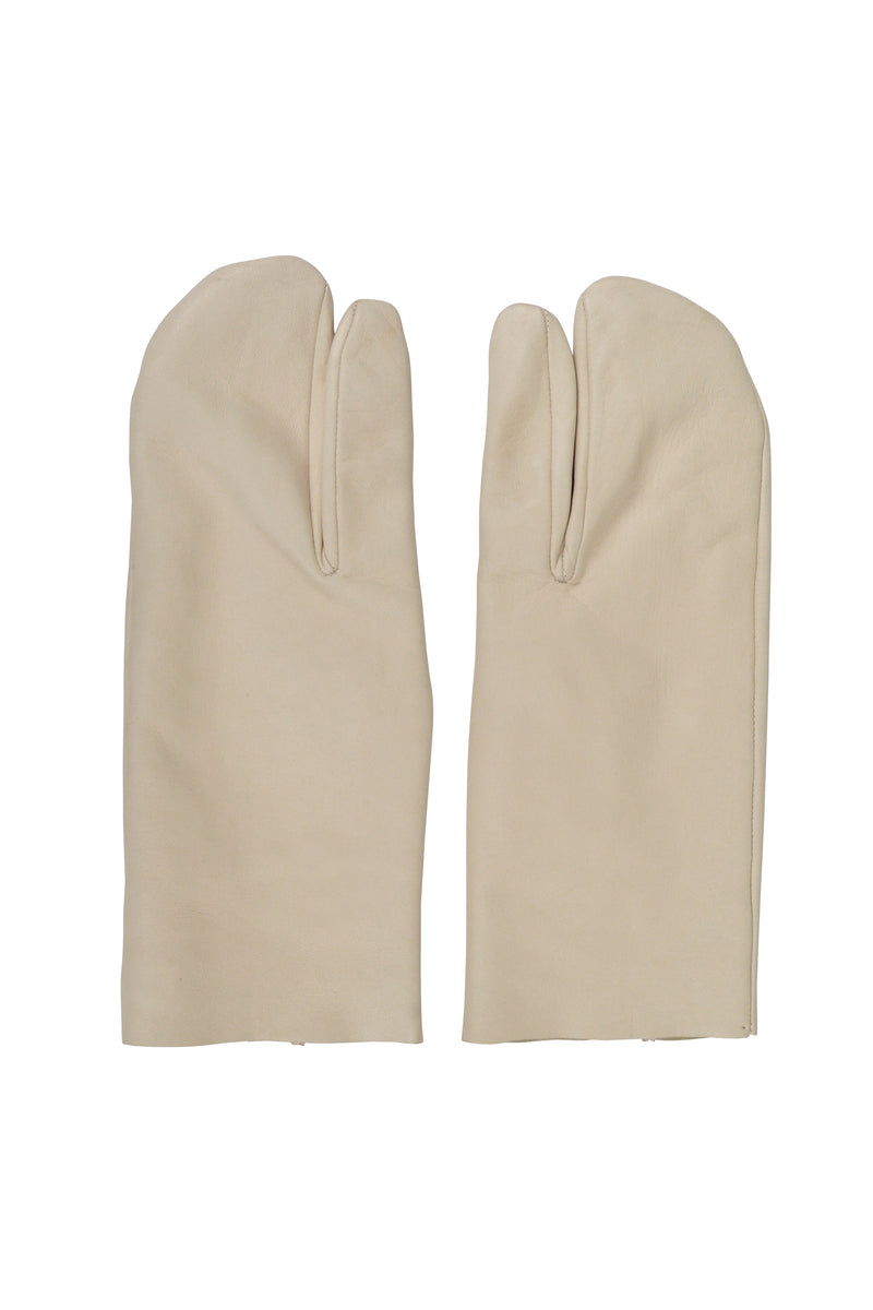 MAISON MARTIN MARGIELA BONE LEATHER TABI GLOVES