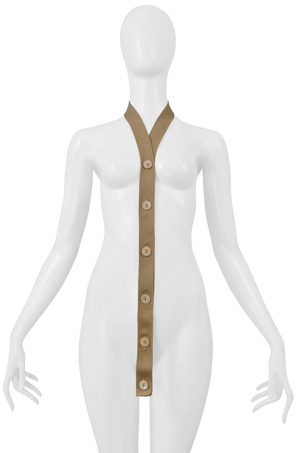 MAISON MARTIN MARGIELA SWEATER BUTTON PLACKET NECKLACE