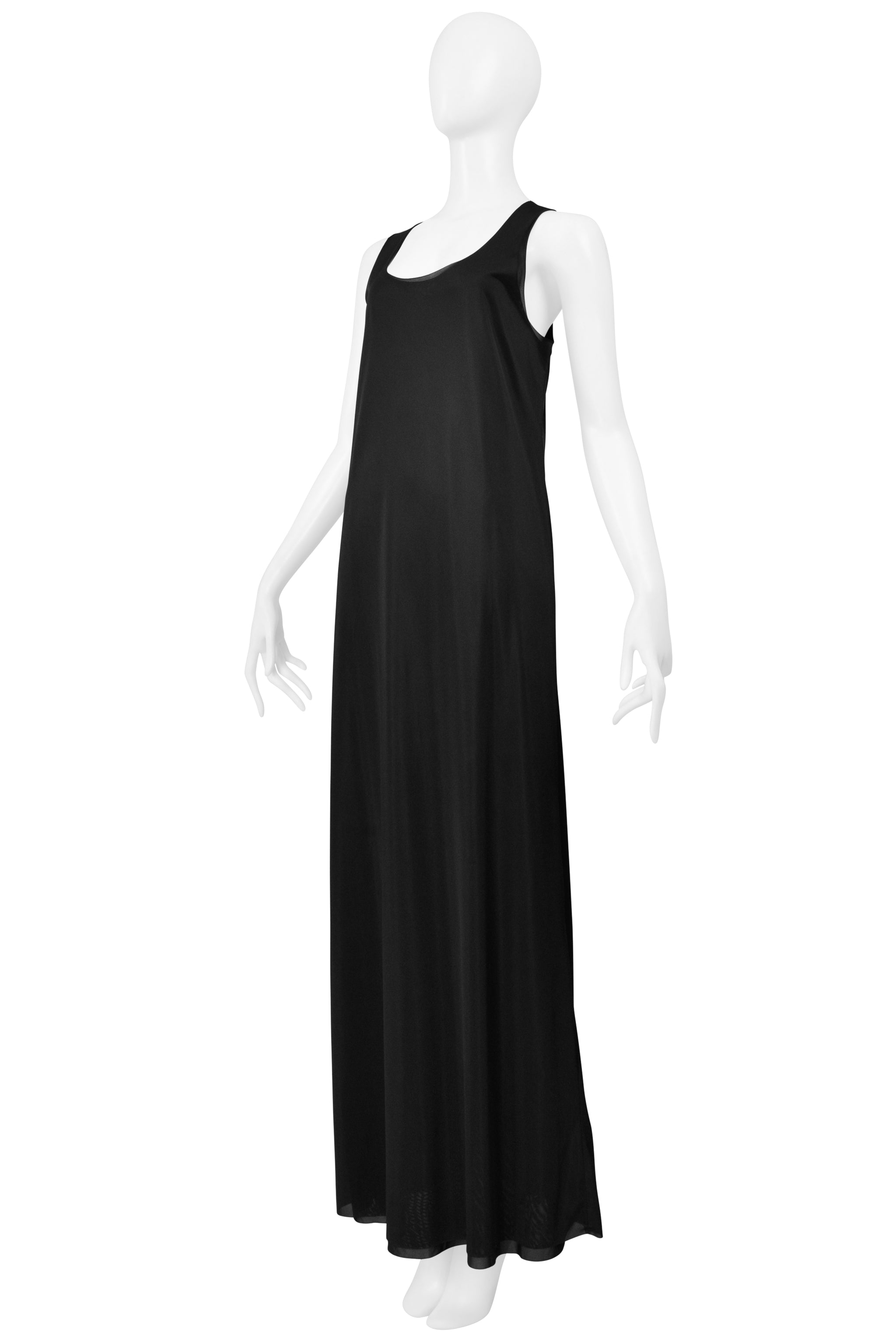 MAISON MARTIN MARGIELA VINTAGE BLACK TWO LAYER TANK DRESS