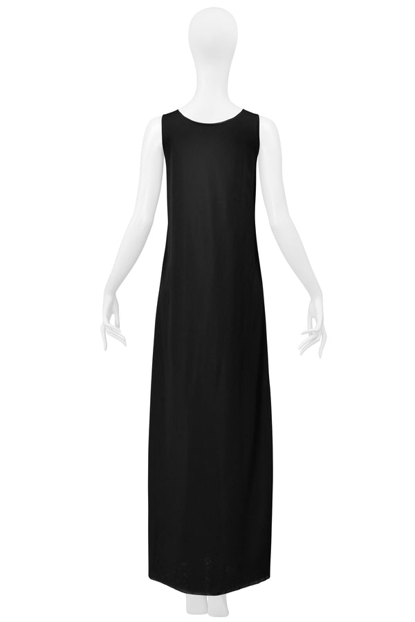 MAISON MARTIN MARGIELA VINTAGE BLACK TWO LAYER TANK DRESS