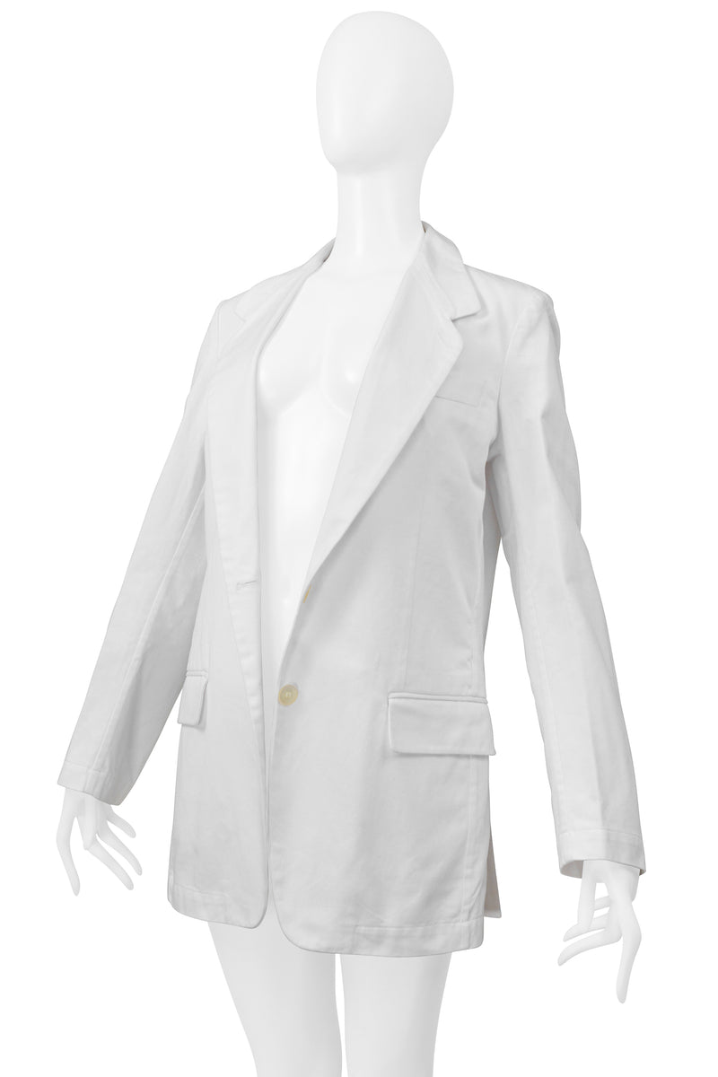 MAISON MARTIN MARGIELA WHITE STEREOTYPE JACKET AND HANGER SS 2000