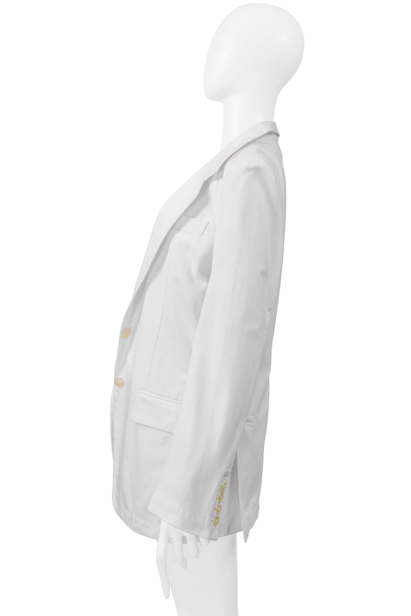 MAISON MARTIN MARGIELA WHITE STEREOTYPE JACKET AND HANGER SS 2000