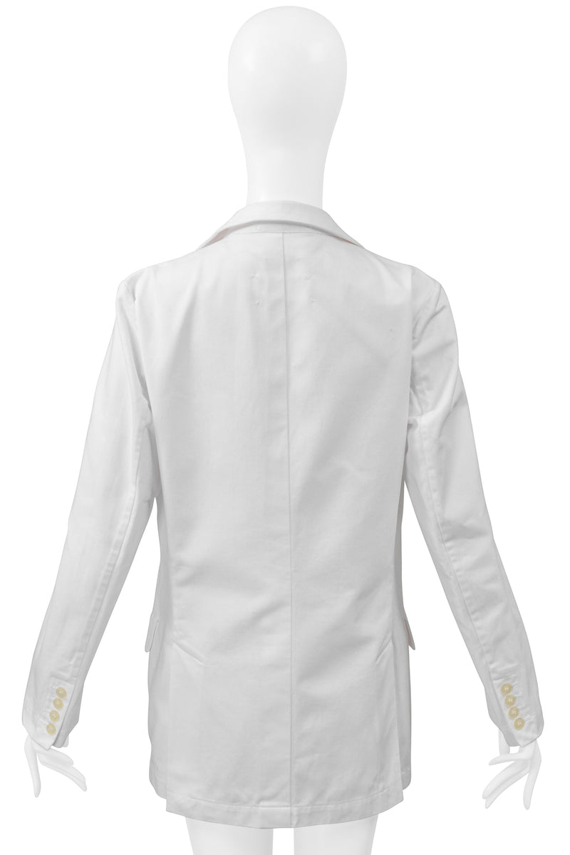 MAISON MARTIN MARGIELA WHITE STEREOTYPE JACKET AND HANGER SS 2000