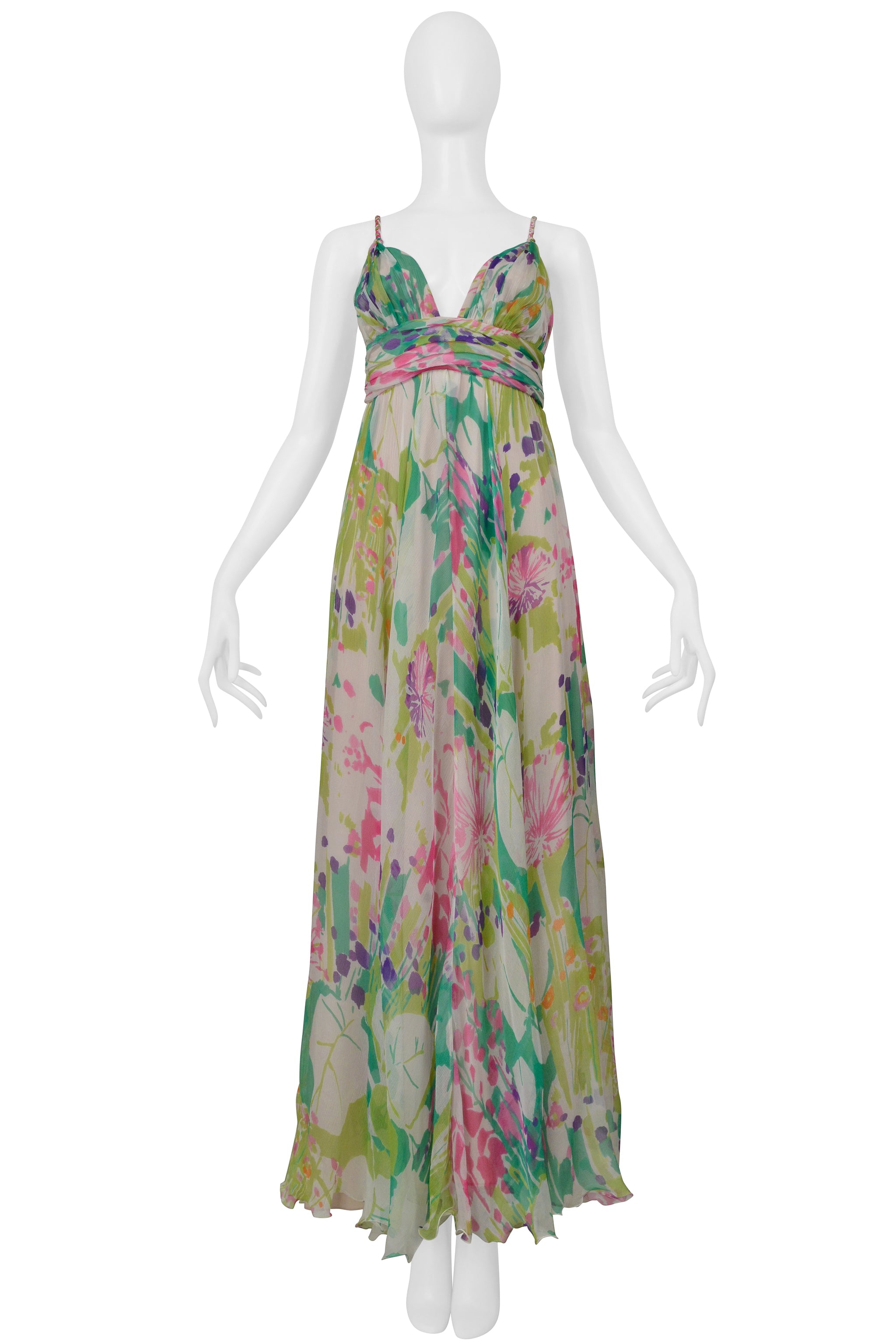 MAX MARA CHIFFON FLORAL DRESS