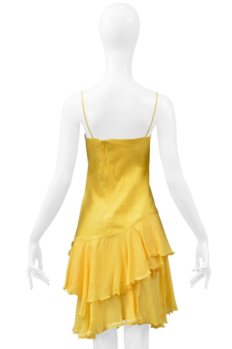 ALEXANDER MCQUEEN YELLOW DRESS HUNGER COLLECTION 1995-96