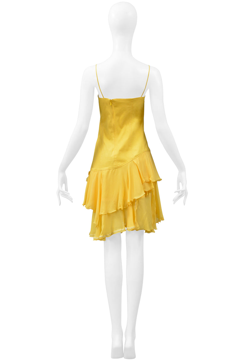 ALEXANDER MCQUEEN YELLOW DRESS HUNGER COLLECTION 1995-96