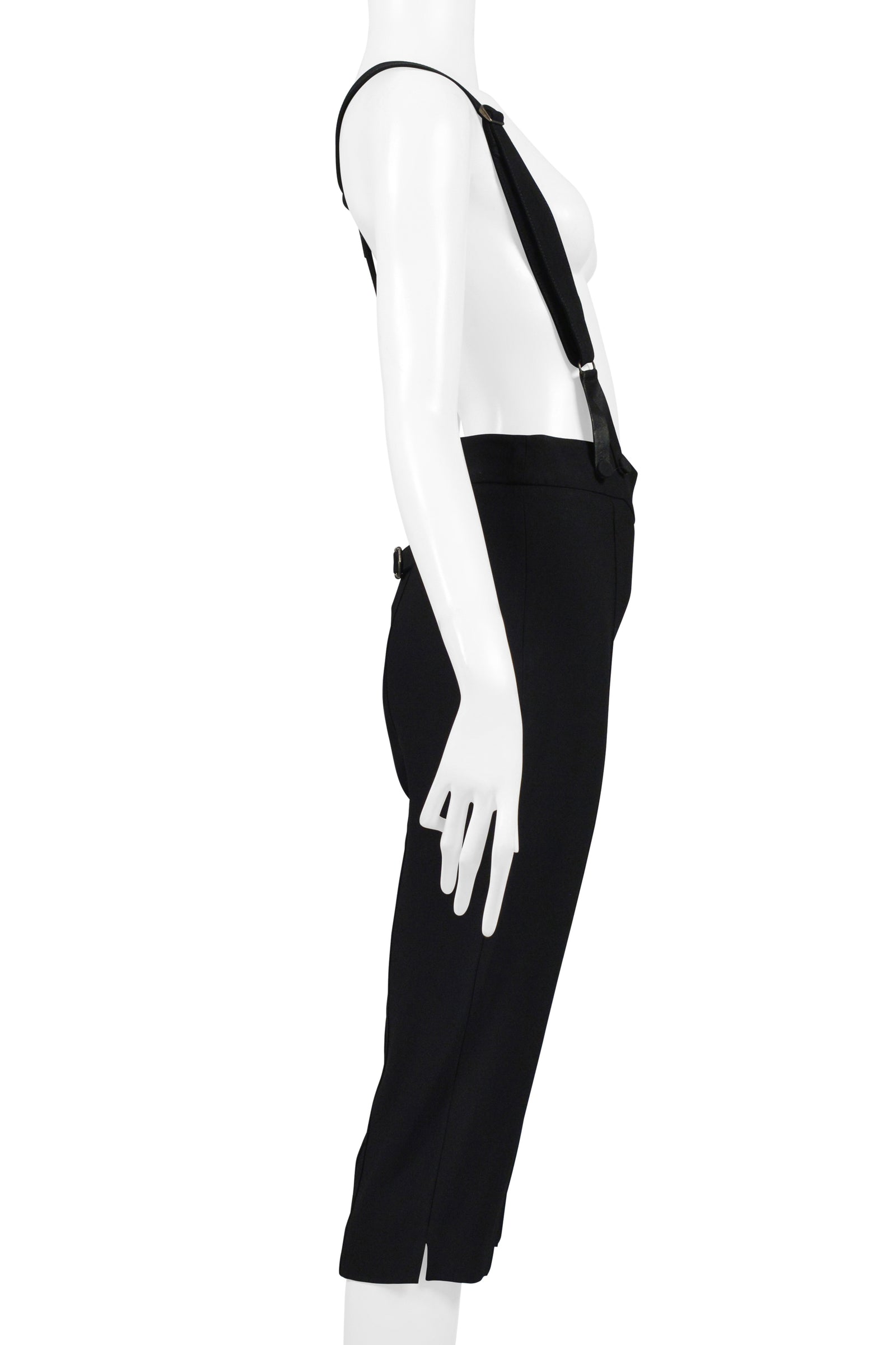 Alexander McQueen polyfaille military zip track trousers in