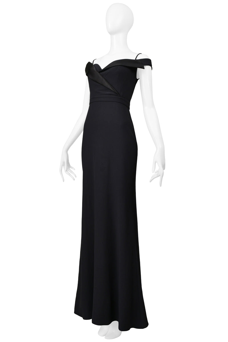 ALEXANDER MCQUEEN BLACK TUXEDO GOWN