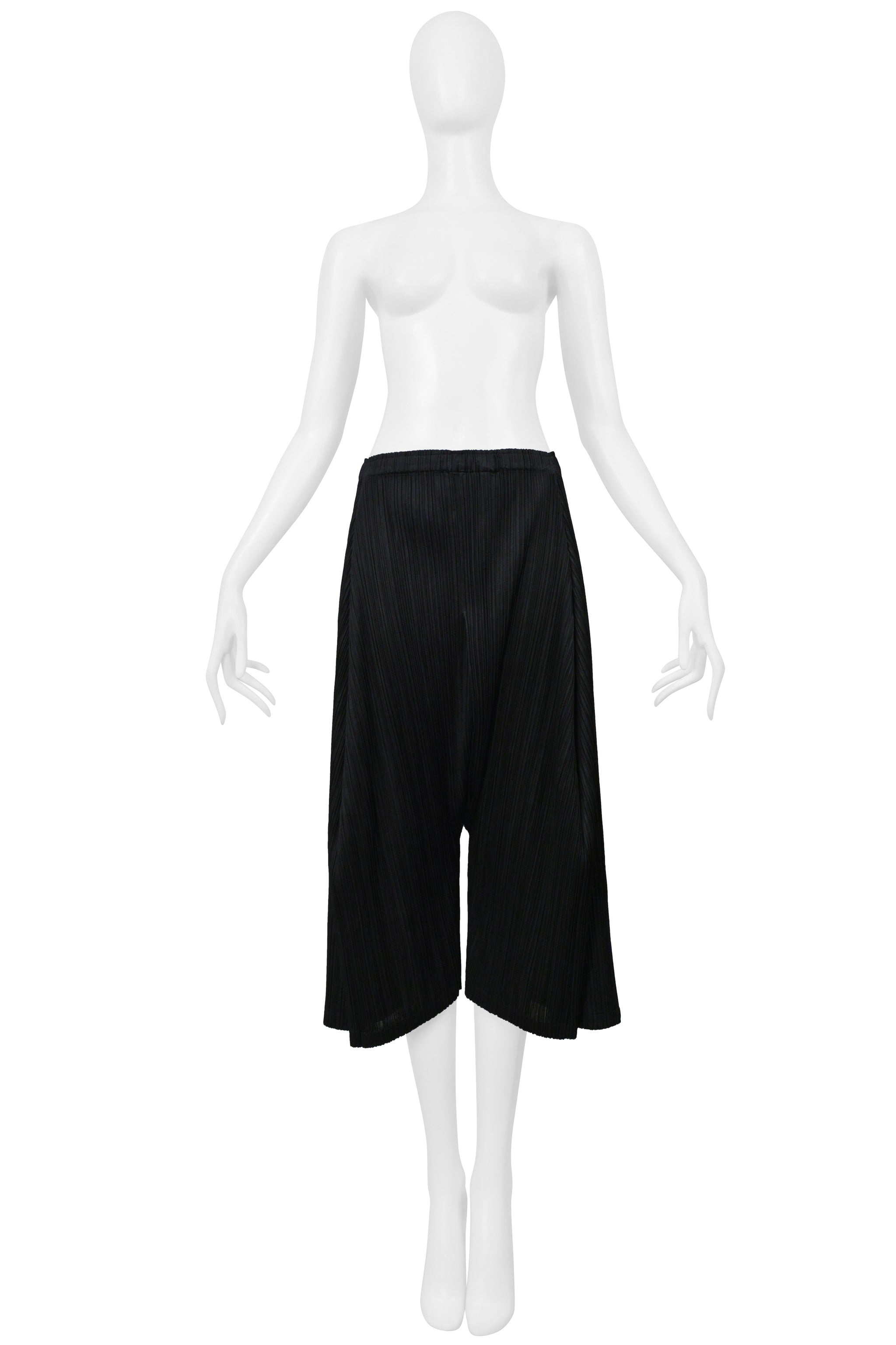 ISSEY MIYAKE PLEATS PLEASE BLACK PLEATED HAREM PANTS 1998-99