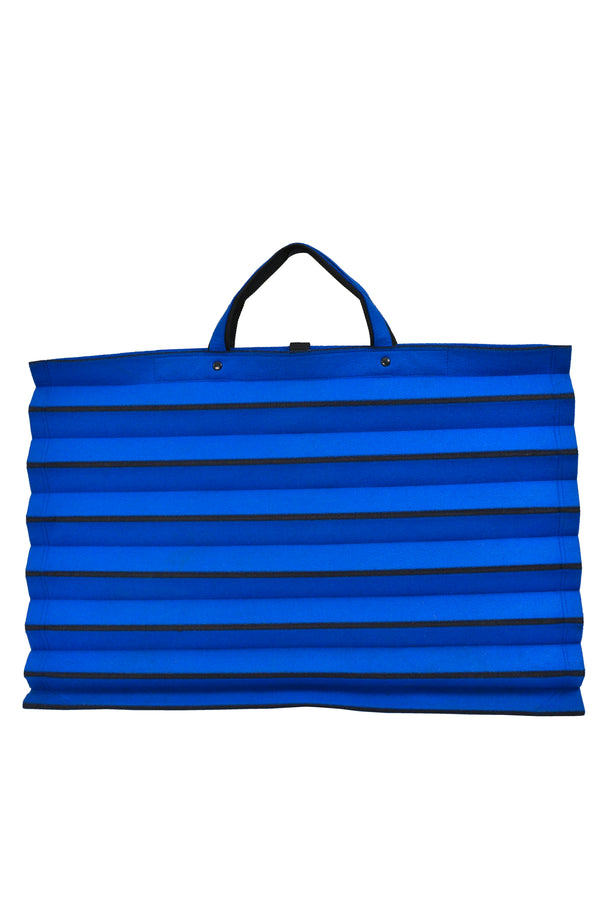 ISSEY MIYAKE BLUE ORIGAMI PLEATED HANDBAG 1999