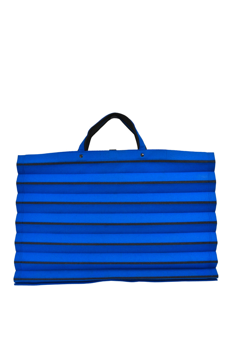 ISSEY MIYAKE BLUE ORIGAMI PLEATED HANDBAG 1999