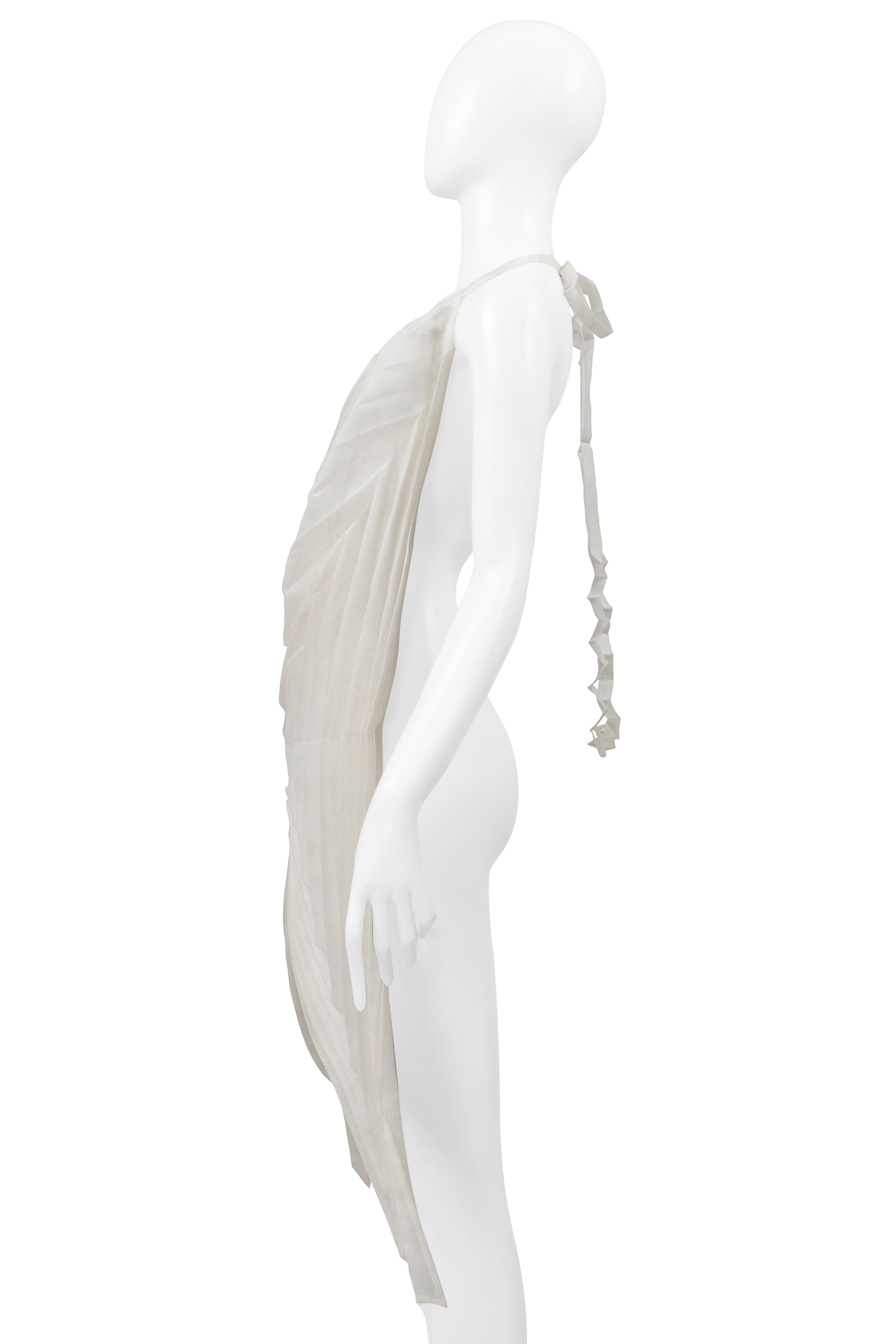 ISSEY MIYAKE WHITE PLEATED BUTTERFLY TOP 2001