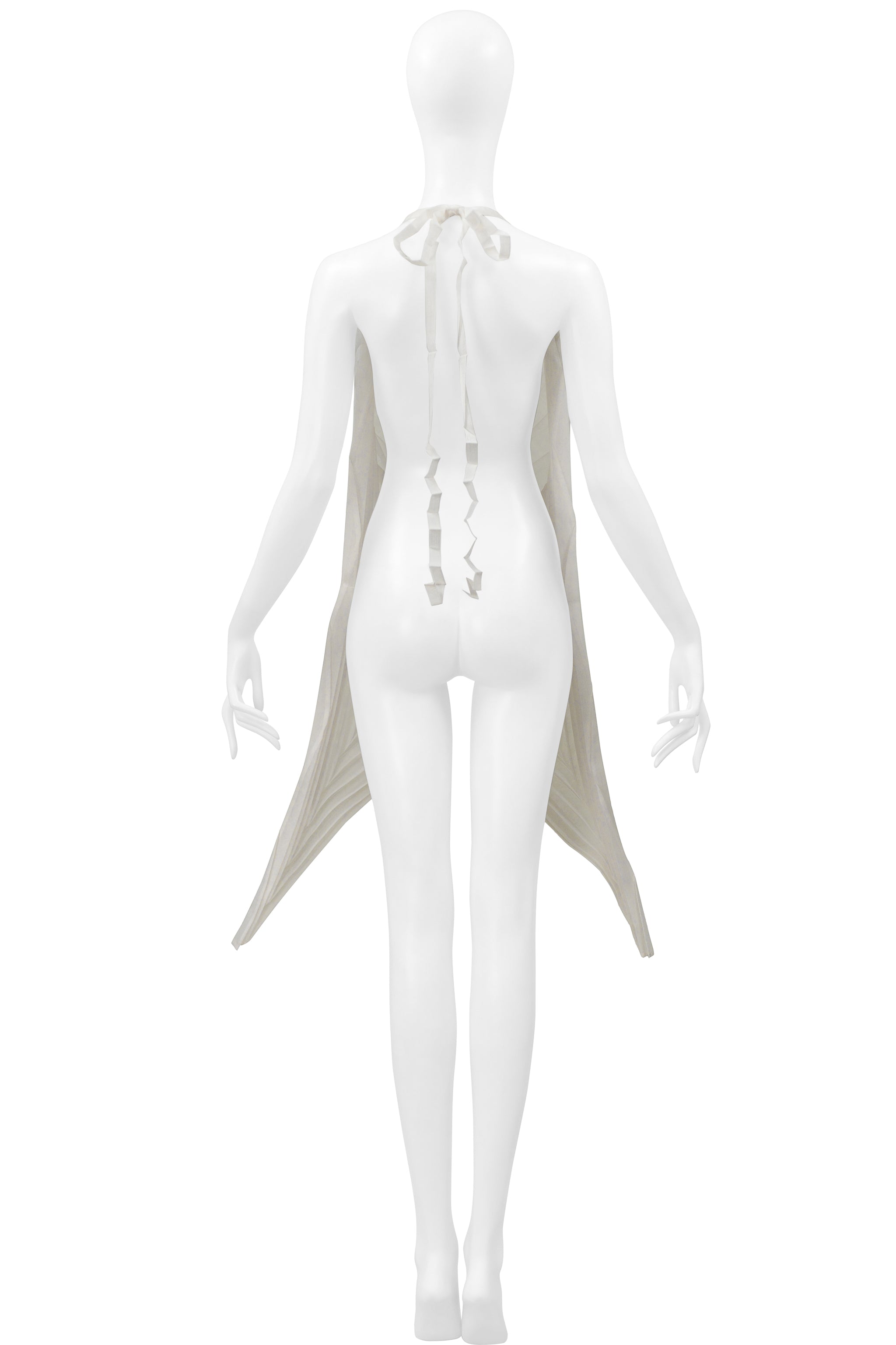 ISSEY MIYAKE WHITE PLEATED BUTTERFLY TOP 2001